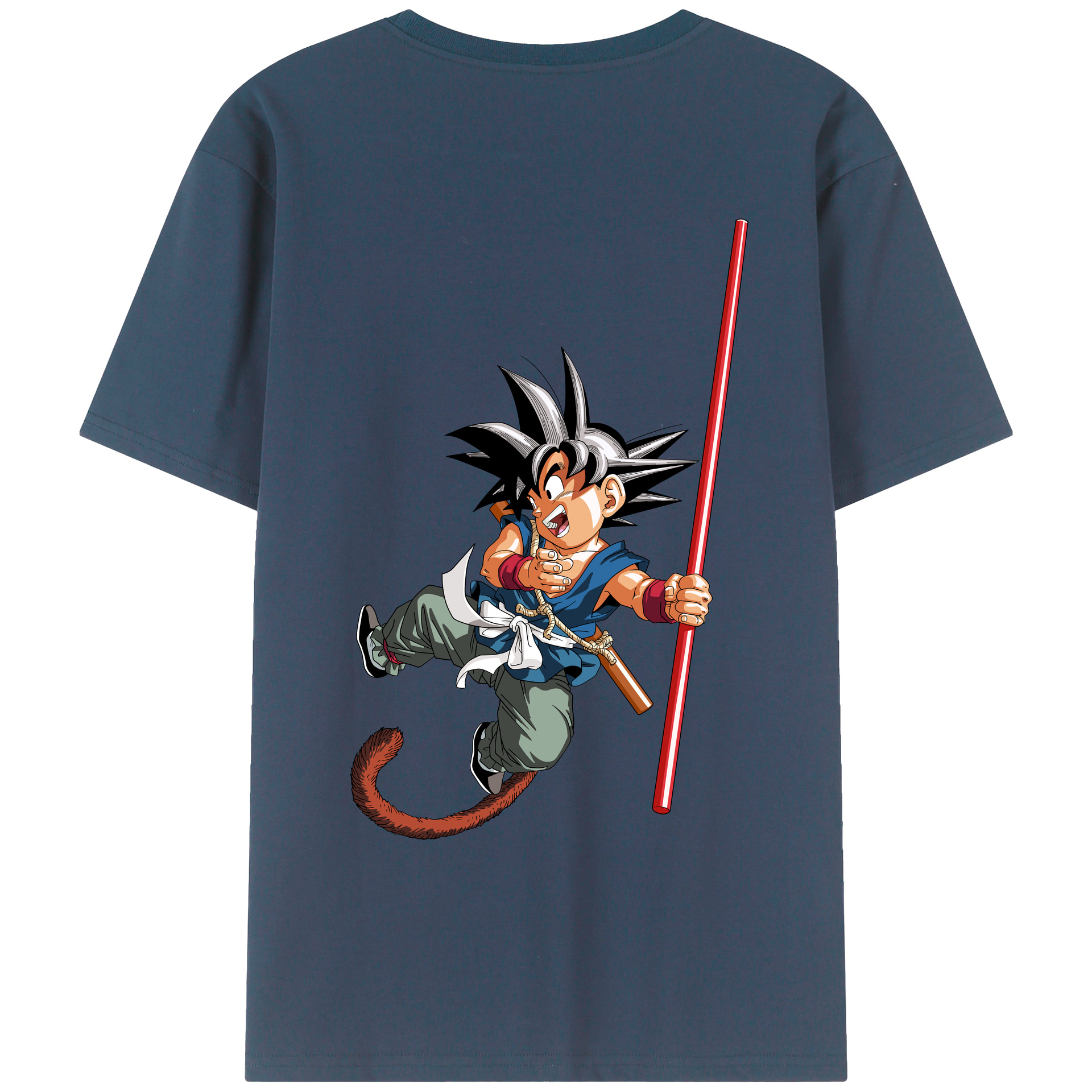 （画像用） ドラゴンボール 孫悟空（そん ごくう）Son Goku カカロット DRAGON BALL Kakarotto 綿100％ メンズ半袖Tシャツ（バックプリント） 通気性