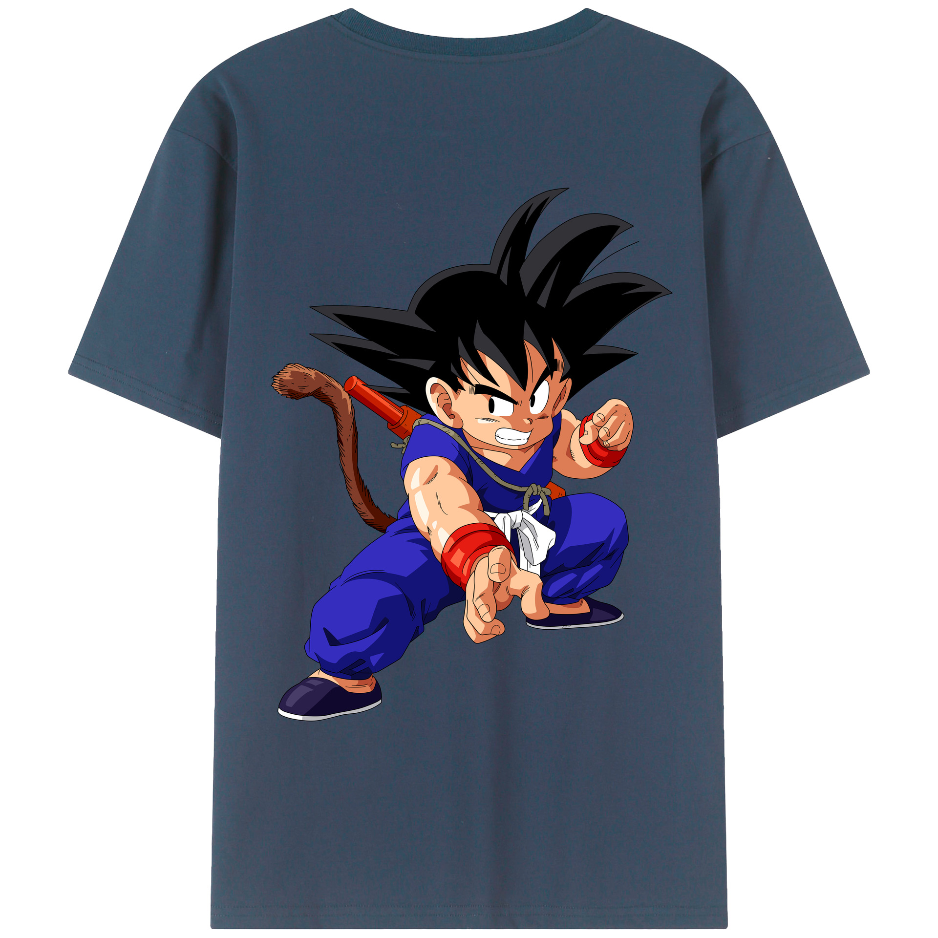 （画像用） ドラゴンボール 孫悟空（そん ごくう）Son Goku カカロット DRAGON BALL Kakarotto 綿100％ メンズ半袖Tシャツ（バックプリント） 通気性
