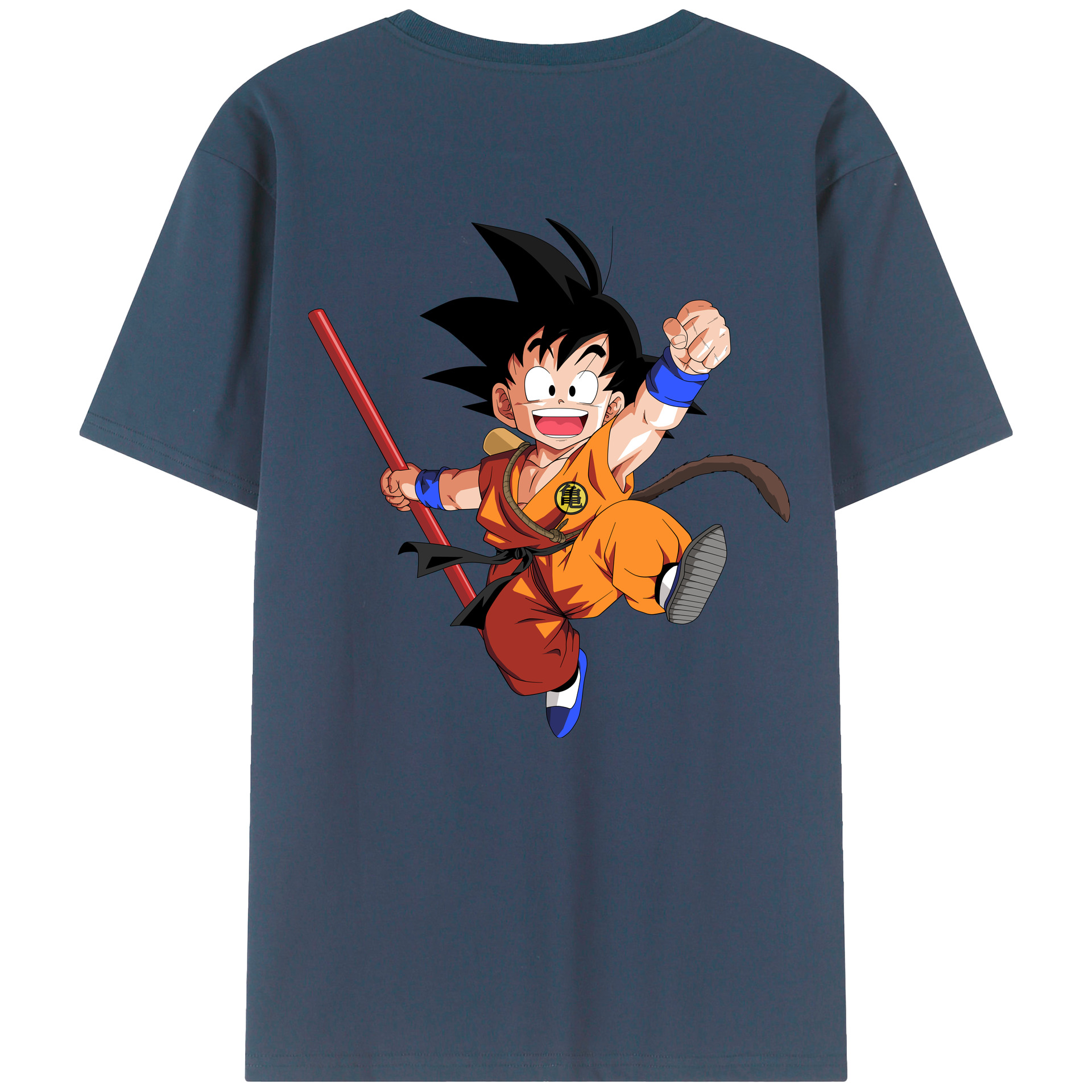 （画像用） ドラゴンボール 孫悟空（そん ごくう）Son Goku カカロット DRAGON BALL Kakarotto 綿100％ メンズ半袖Tシャツ（バックプリント） 通気性