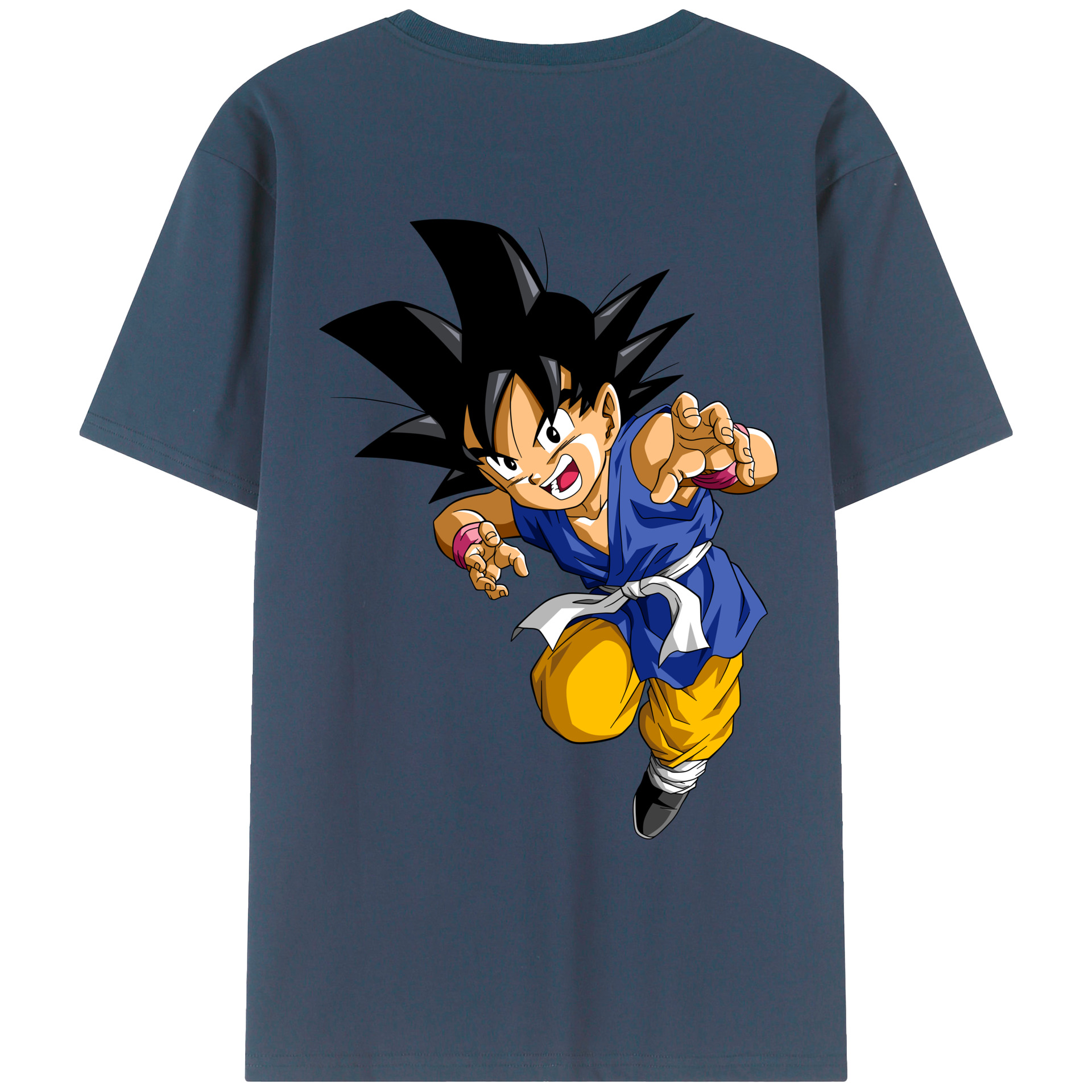 （画像用） ドラゴンボール 孫悟空（そん ごくう）Son Goku カカロット DRAGON BALL Kakarotto 綿100％ メンズ半袖Tシャツ（バックプリント） 通気性