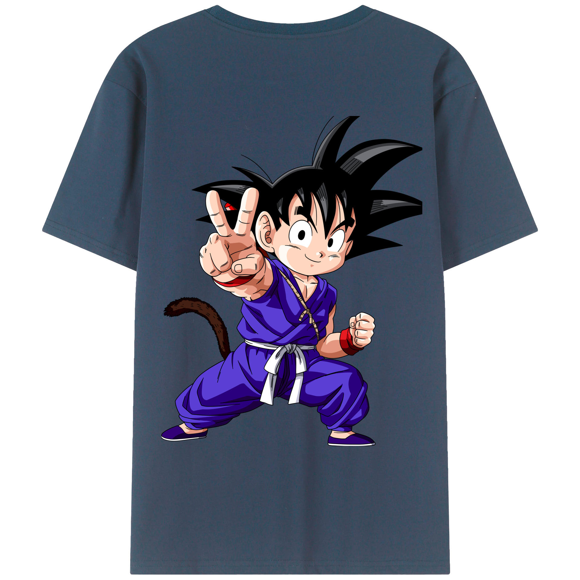 （画像用） ドラゴンボール 孫悟空（そん ごくう）Son Goku カカロット DRAGON BALL Kakarotto 綿100％ メンズ半袖Tシャツ（バックプリント） 通気性