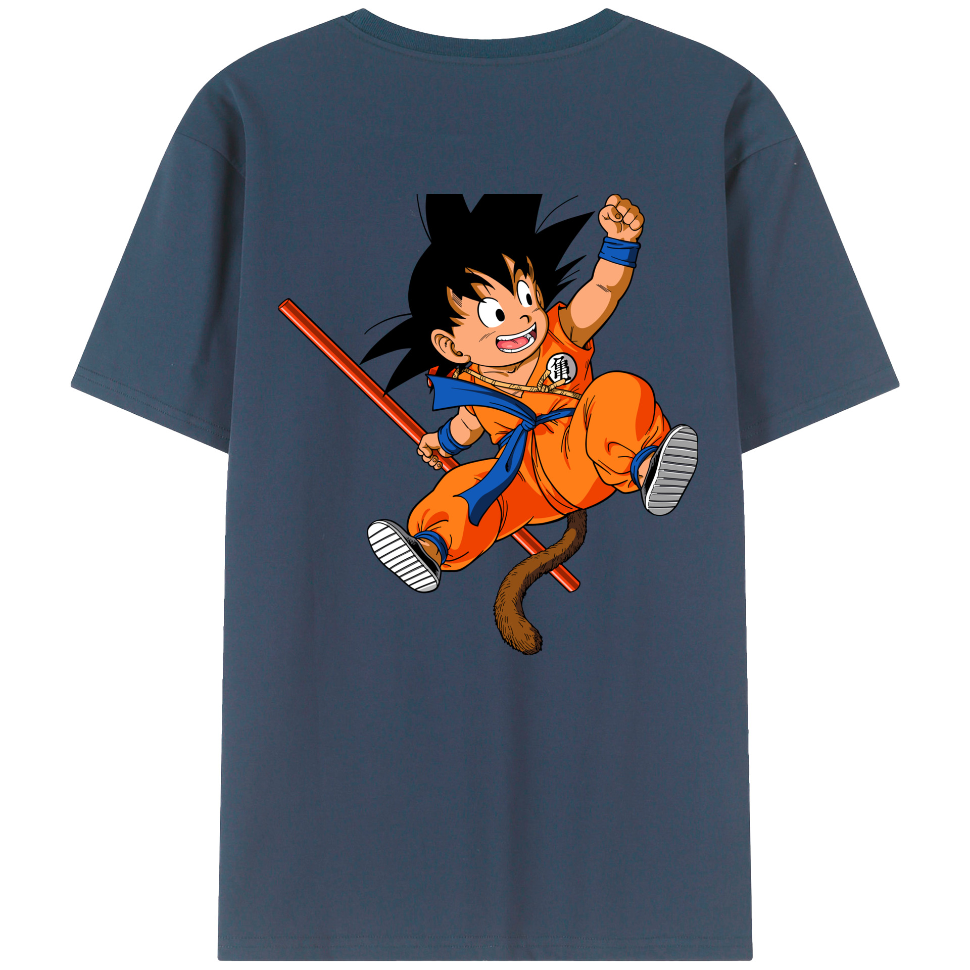 （画像用） ドラゴンボール 孫悟空（そん ごくう）Son Goku カカロット DRAGON BALL Kakarotto 綿100％ メンズ半袖Tシャツ（バックプリント） 通気性