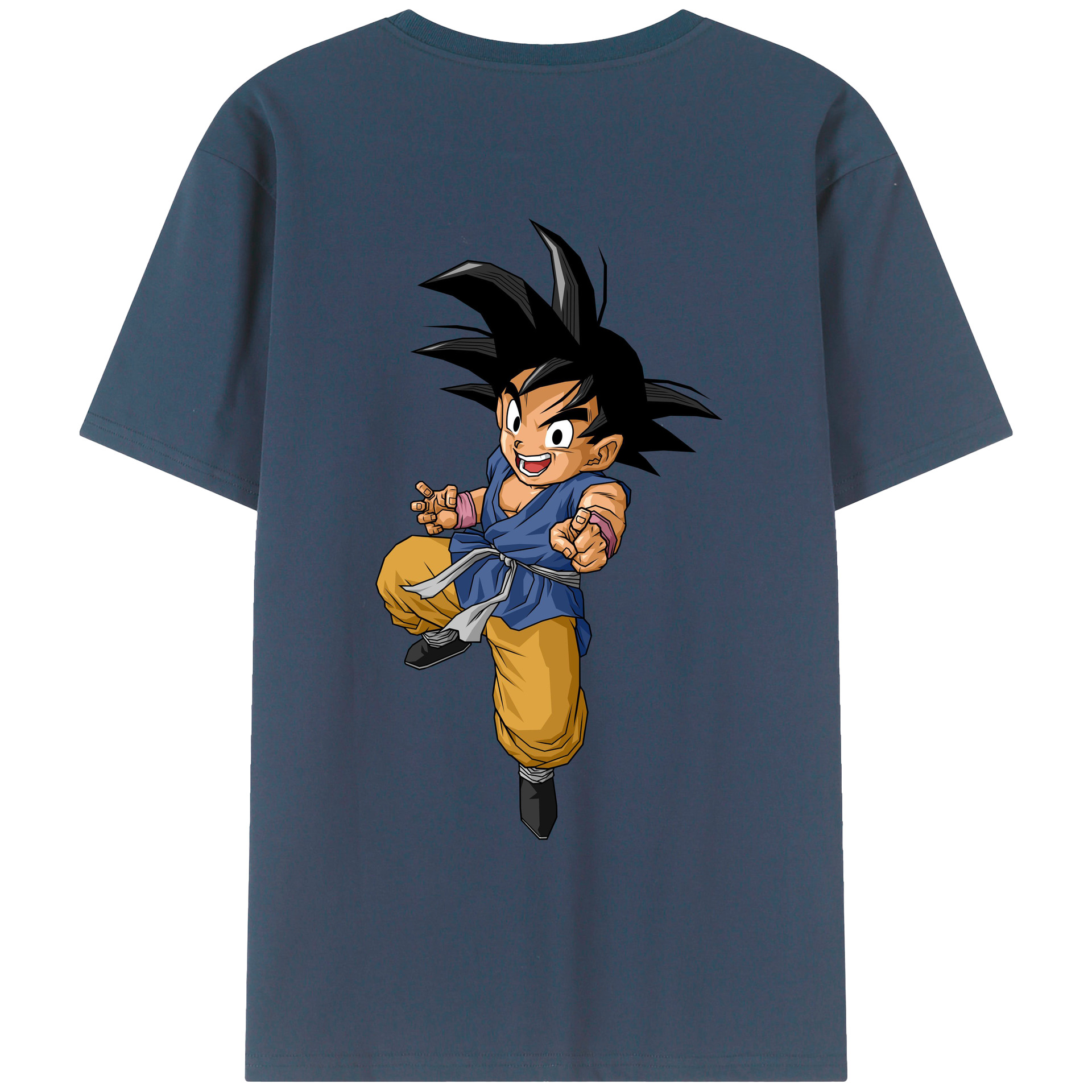 （画像用） ドラゴンボール 孫悟空（そん ごくう）Son Goku カカロット DRAGON BALL Kakarotto 綿100％ メンズ半袖Tシャツ（バックプリント） 通気性