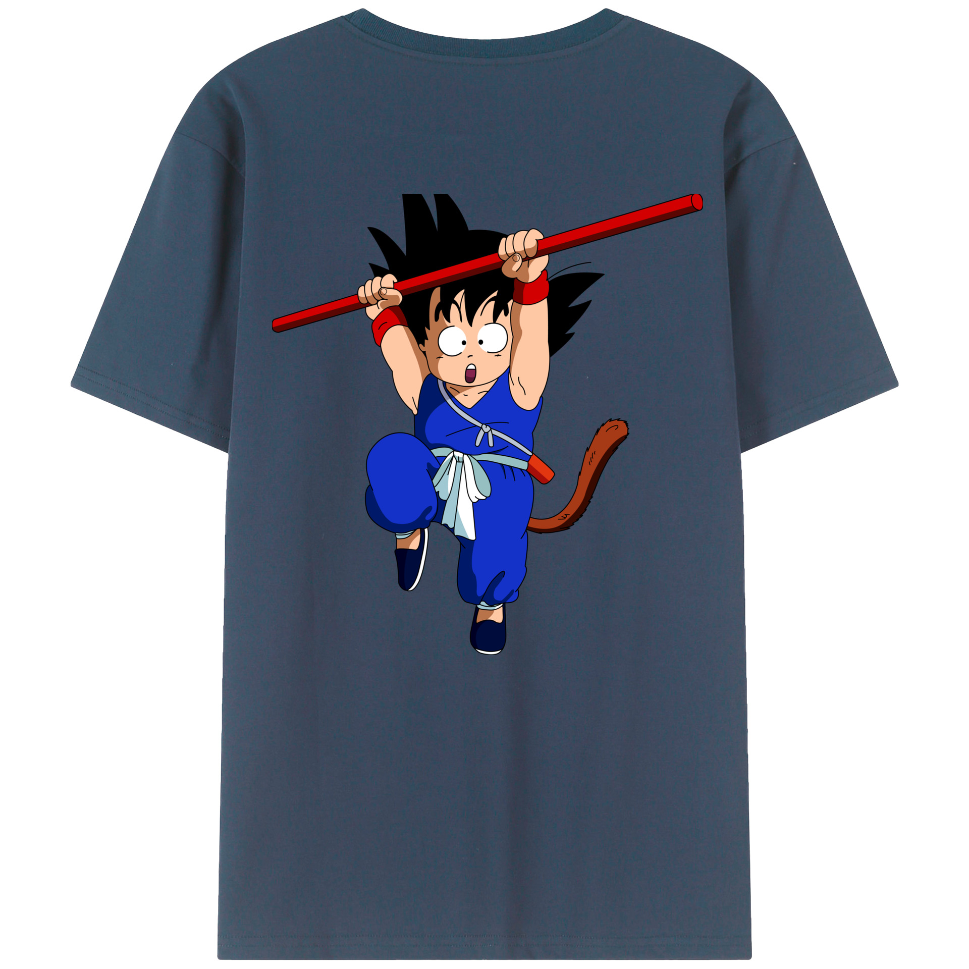 （画像用） ドラゴンボール 孫悟空（そん ごくう）Son Goku カカロット DRAGON BALL Kakarotto 綿100％ メンズ半袖Tシャツ（バックプリント） 通気性
