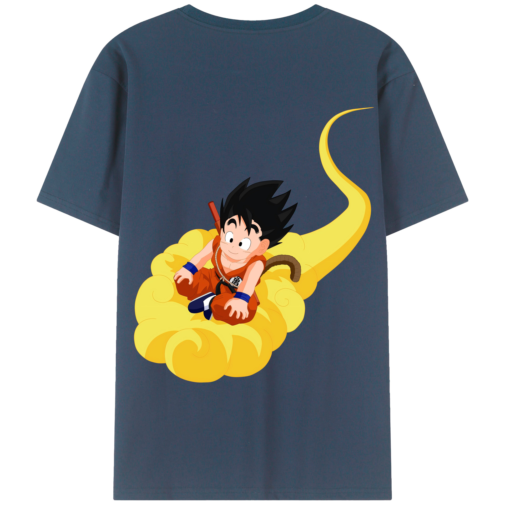 （画像用） ドラゴンボール 孫悟空（そん ごくう）Son Goku カカロット DRAGON BALL Kakarotto 綿100％ メンズ半袖Tシャツ（バックプリント） 通気性
