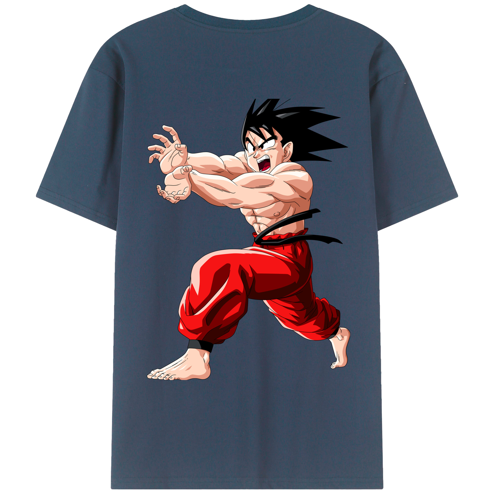 （画像用） ドラゴンボール 孫悟空（そん ごくう）Son Goku カカロット DRAGON BALL Kakarotto 綿100％ メンズ半袖Tシャツ（バックプリント） 通気性