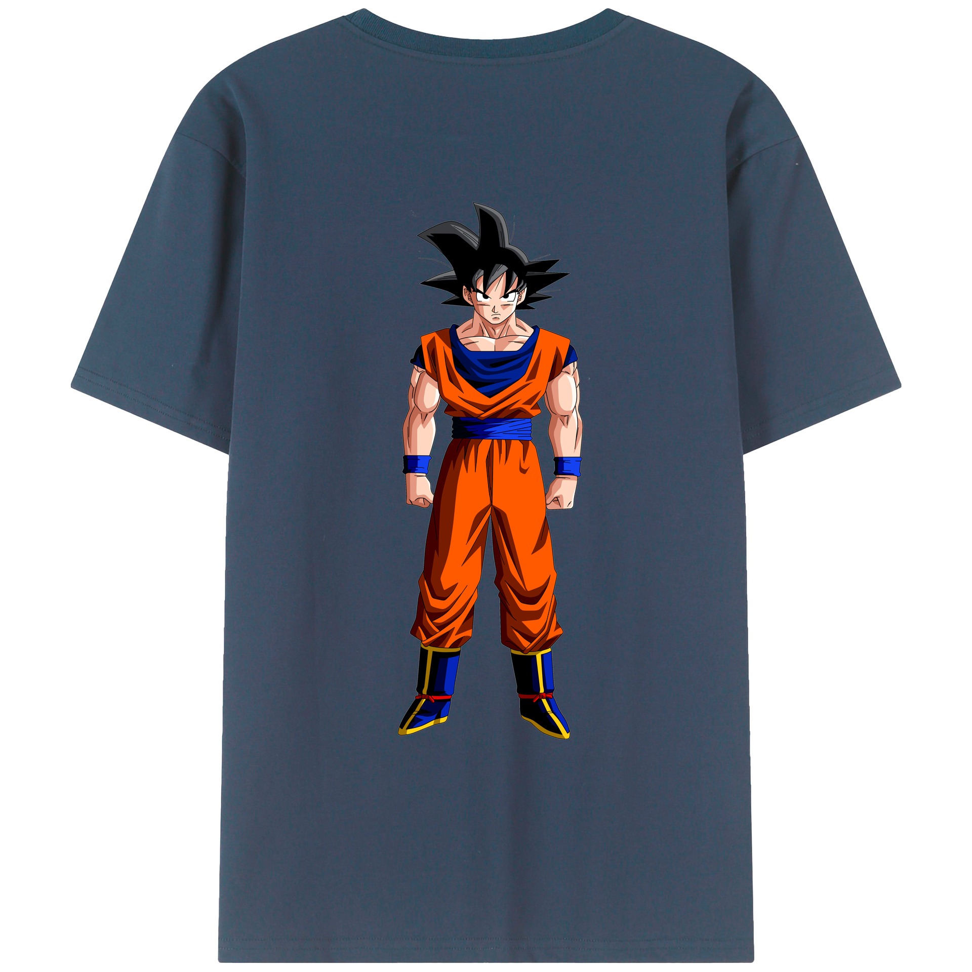 （画像用） ドラゴンボール 孫悟空（そん ごくう）Son Goku カカロット DRAGON BALL Kakarotto 綿100％ メンズ半袖Tシャツ（バックプリント） 通気性
