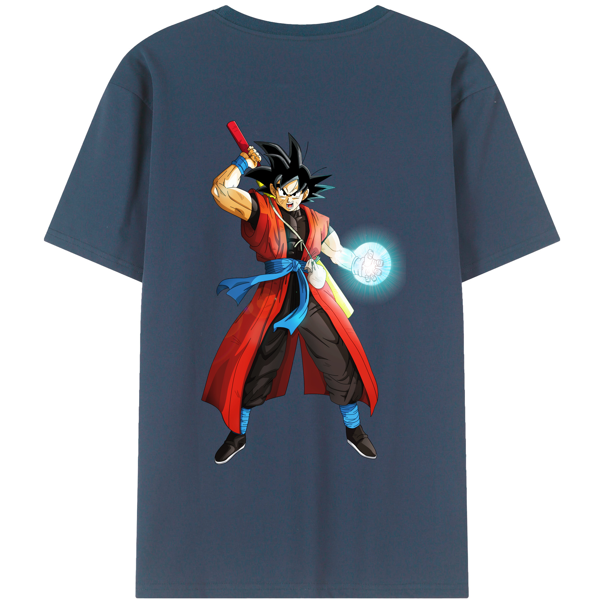 （画像用） ドラゴンボール 孫悟空（そん ごくう）Son Goku カカロット DRAGON BALL Kakarotto 綿100％ メンズ半袖Tシャツ（バックプリント） 通気性