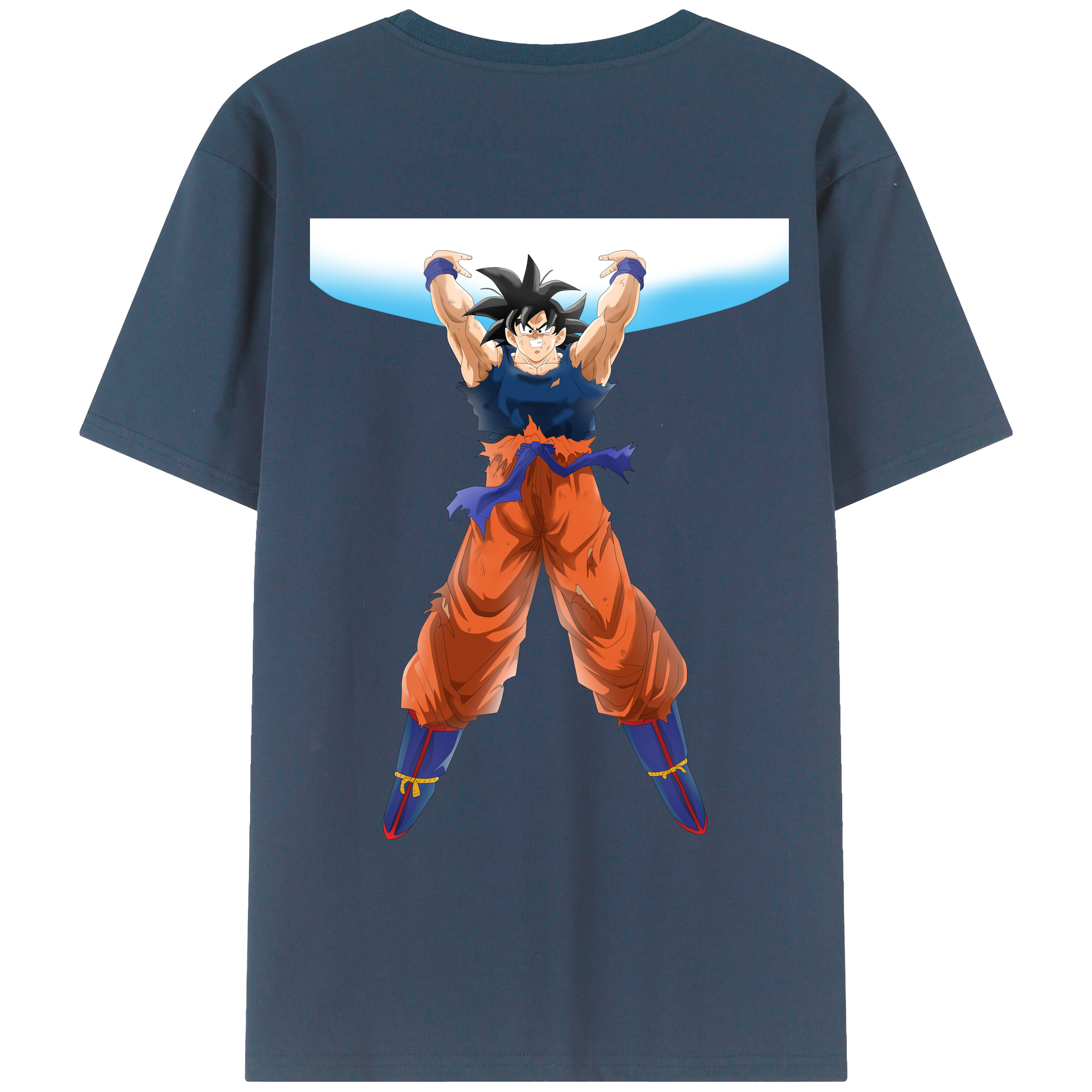 （画像用） ドラゴンボール 孫悟空（そん ごくう）Son Goku カカロット DRAGON BALL Kakarotto 綿100％ メンズ半袖Tシャツ（バックプリント） 通気性