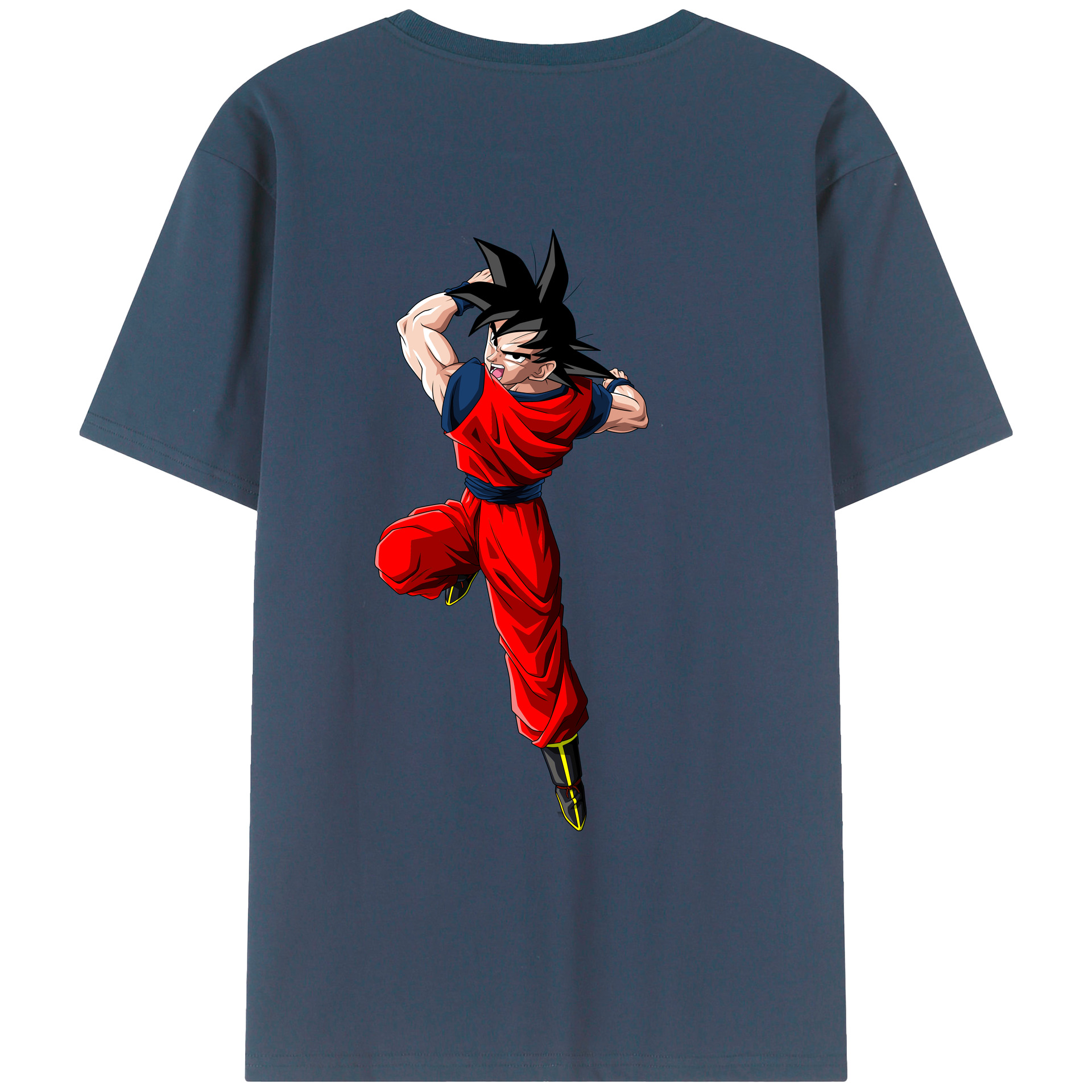 （画像用） ドラゴンボール 孫悟空（そん ごくう）Son Goku カカロット DRAGON BALL Kakarotto 綿100％ メンズ半袖Tシャツ（バックプリント） 通気性