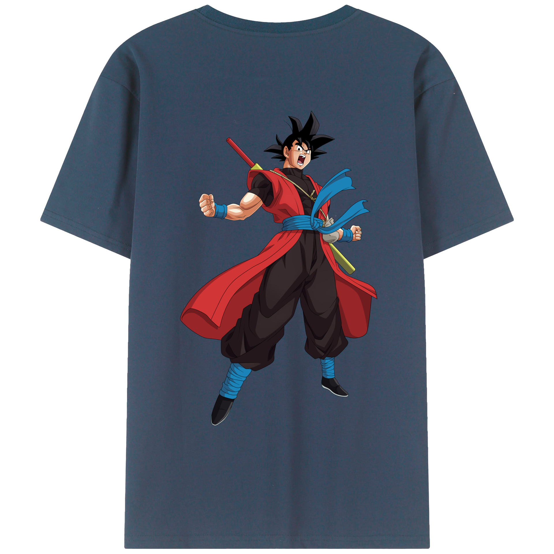 （画像用） ドラゴンボール 孫悟空（そん ごくう）Son Goku カカロット DRAGON BALL Kakarotto 綿100％ メンズ半袖Tシャツ（バックプリント） 通気性