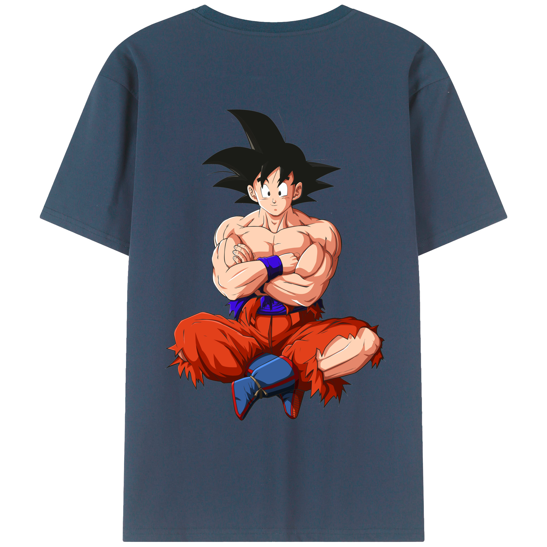（画像用） ドラゴンボール 孫悟空（そん ごくう）Son Goku カカロット DRAGON BALL Kakarotto 綿100％ メンズ半袖Tシャツ（バックプリント） 通気性
