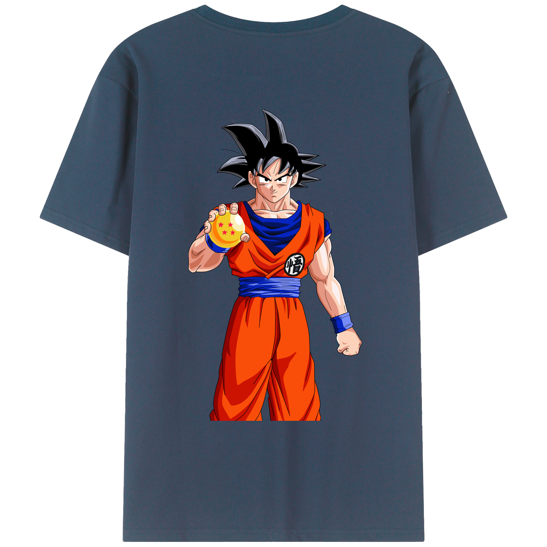 （画像用） ドラゴンボール 孫悟空（そん ごくう）Son Goku カカロット DRAGON BALL Kakarotto 綿100％ メンズ半袖Tシャツ（バックプリント） 通気性