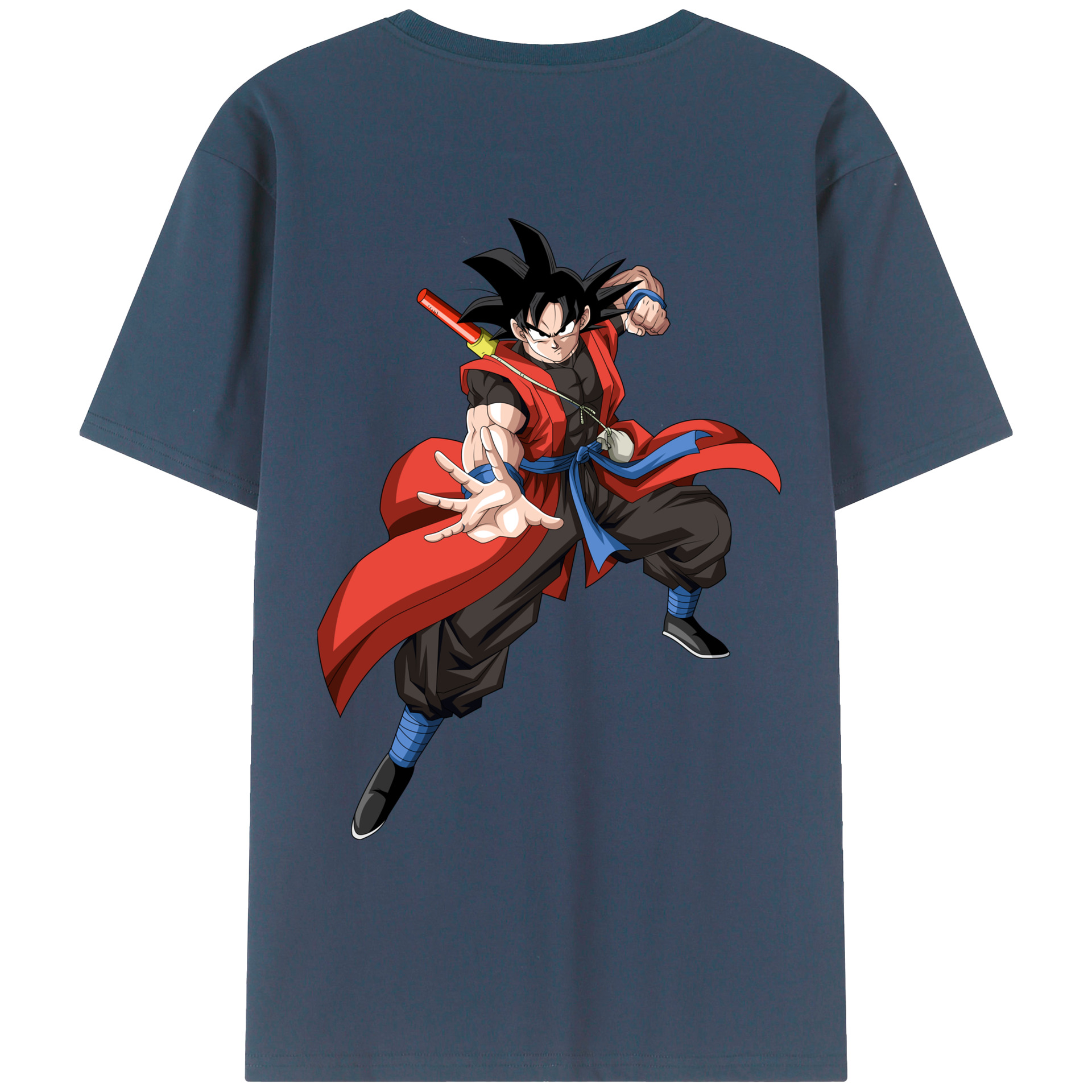 （画像用） ドラゴンボール 孫悟空（そん ごくう）Son Goku カカロット DRAGON BALL Kakarotto 綿100％ メンズ半袖Tシャツ（バックプリント） 通気性