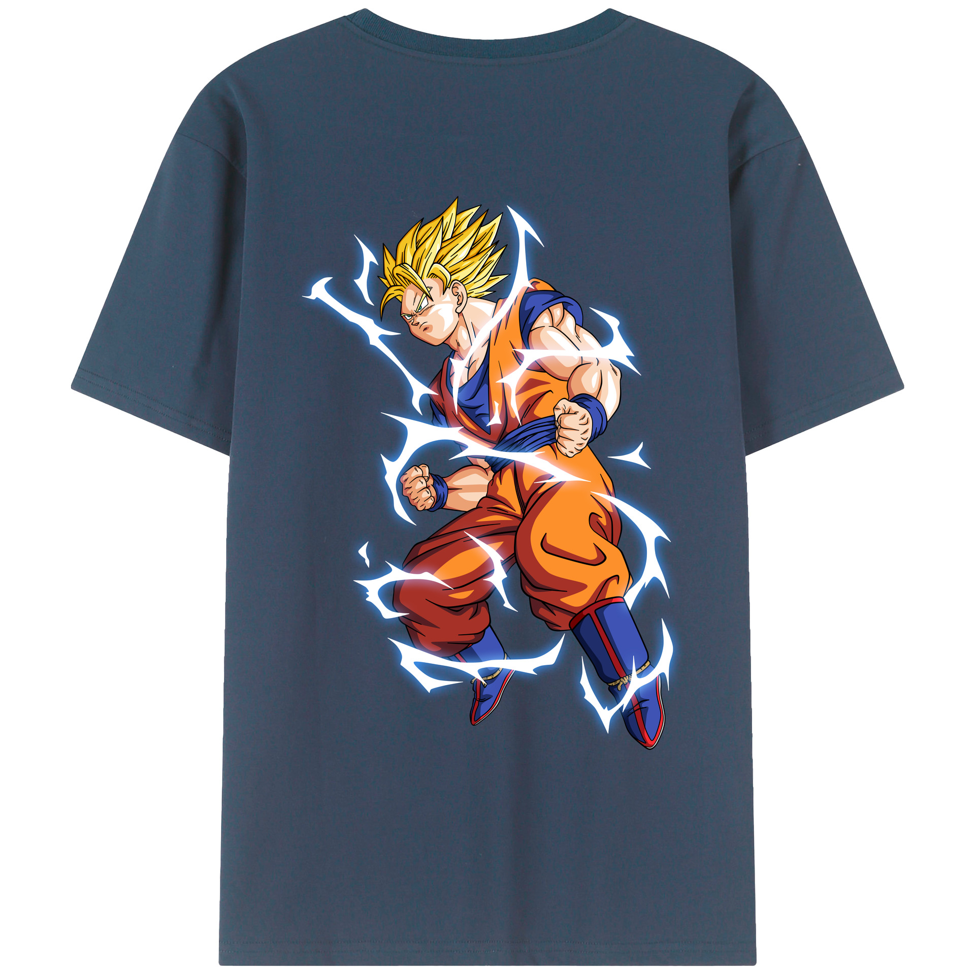 （画像用） ドラゴンボール 孫悟空（そん ごくう）Son Goku カカロット DRAGON BALL Kakarotto 綿100％ メンズ半袖Tシャツ（バックプリント） 通気性