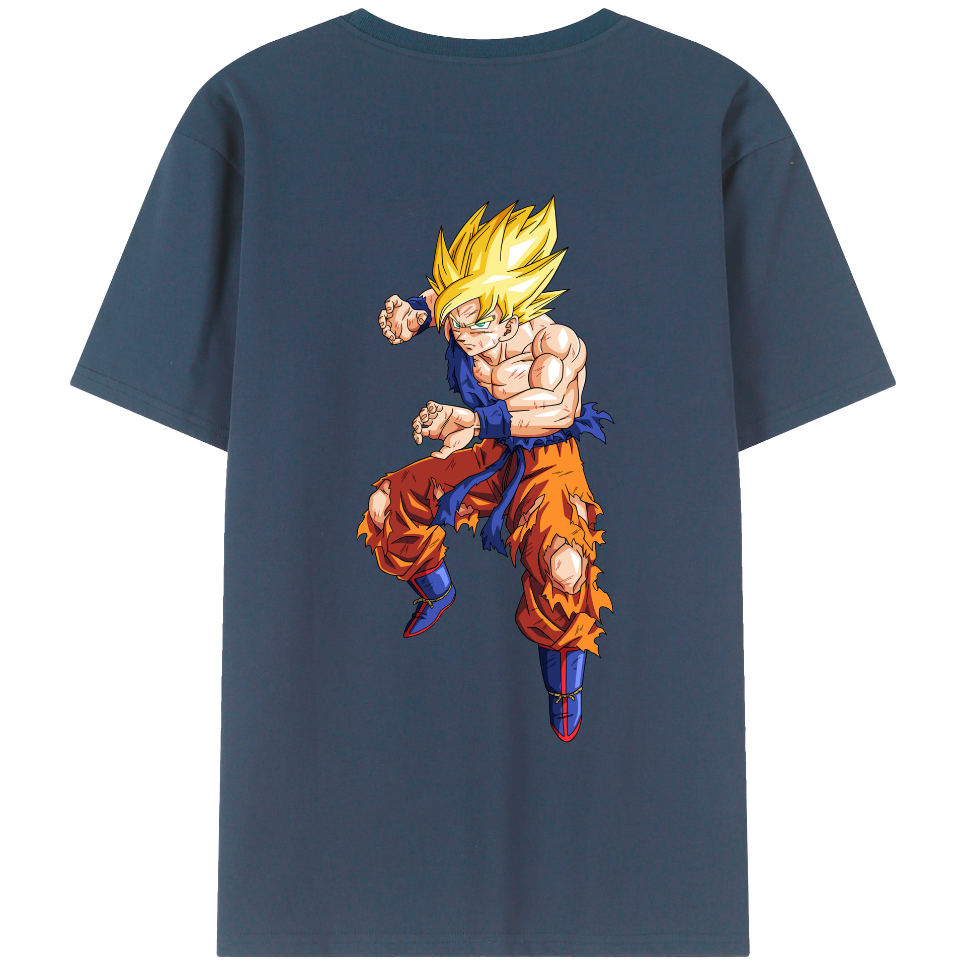 （画像用） ドラゴンボール 孫悟空（そん ごくう）Son Goku カカロット DRAGON BALL Kakarotto 綿100％ メンズ半袖Tシャツ（バックプリント） 通気性