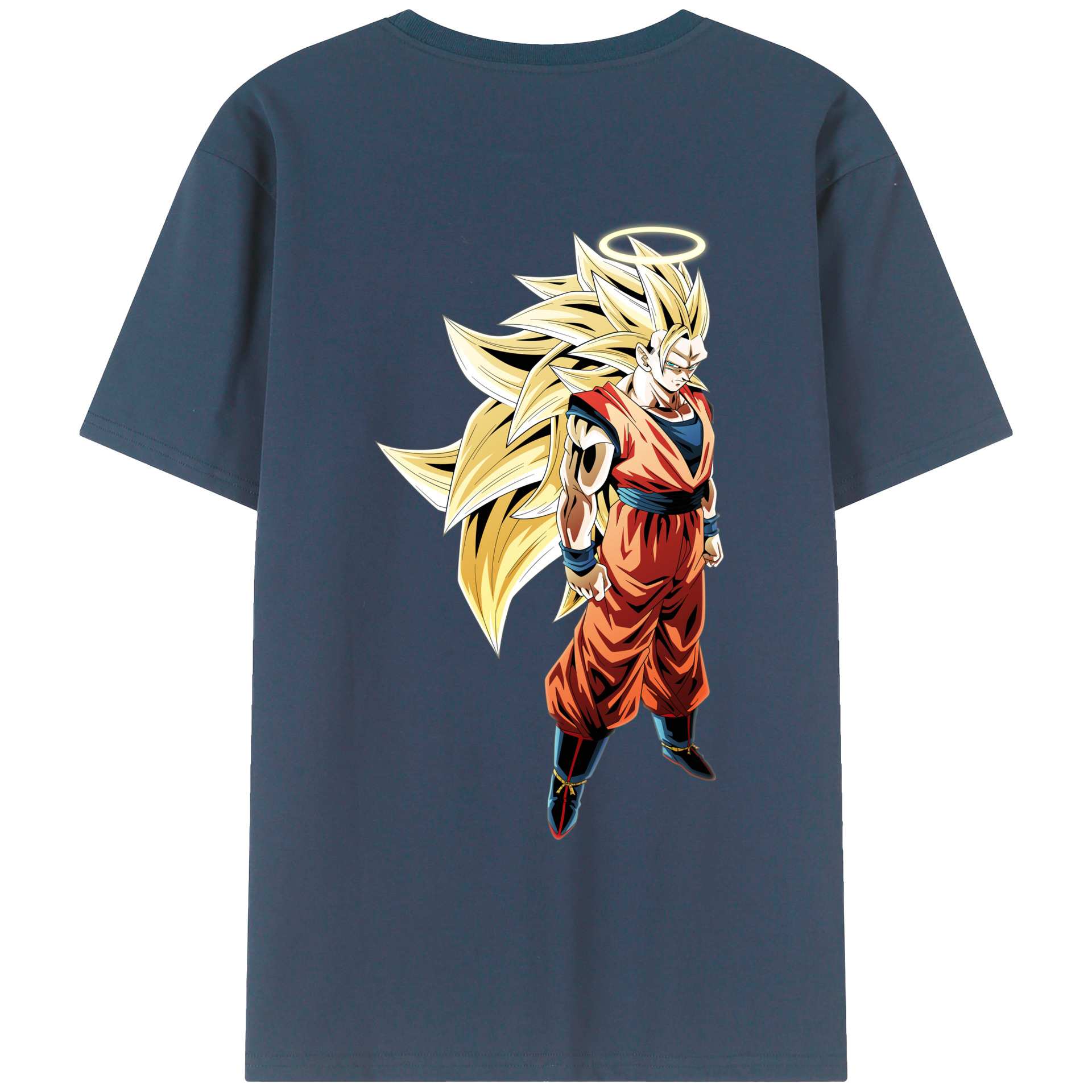 （画像用） ドラゴンボール 孫悟空（そん ごくう）Son Goku カカロット DRAGON BALL Kakarotto 綿100％ メンズ半袖Tシャツ（バックプリント） 通気性