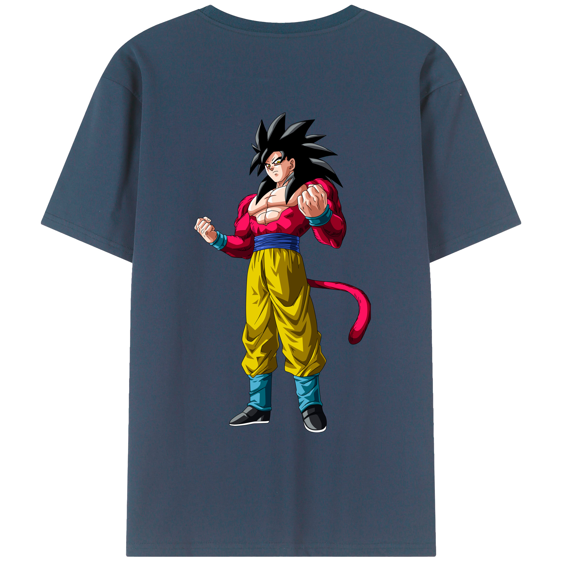 （画像用） ドラゴンボール 孫悟空（そん ごくう）Son Goku カカロット DRAGON BALL Kakarotto 綿100％ メンズ半袖Tシャツ（バックプリント） 通気性