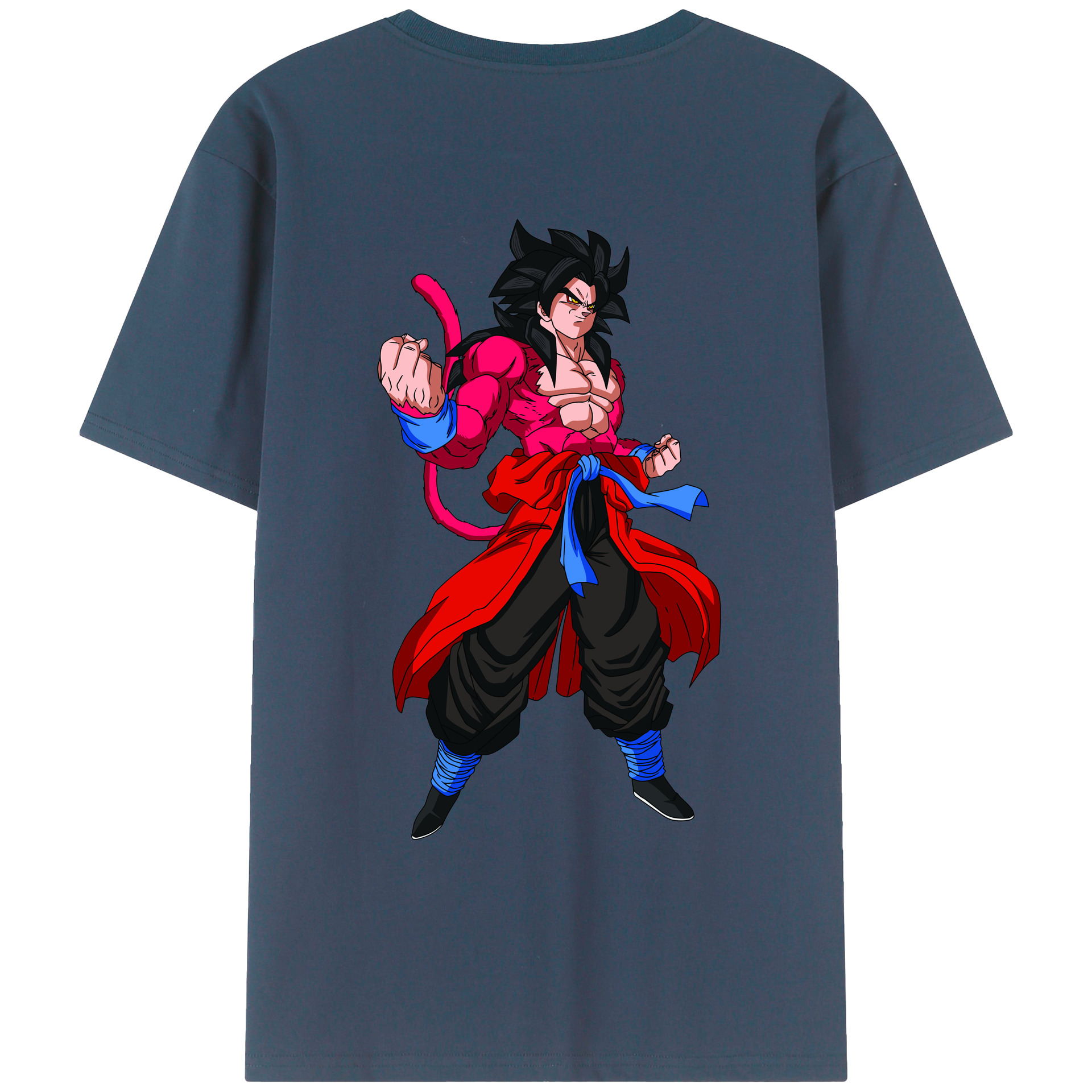 （画像用） ドラゴンボール 孫悟空（そん ごくう）Son Goku カカロット DRAGON BALL Kakarotto 綿100％ メンズ半袖Tシャツ（バックプリント） 通気性