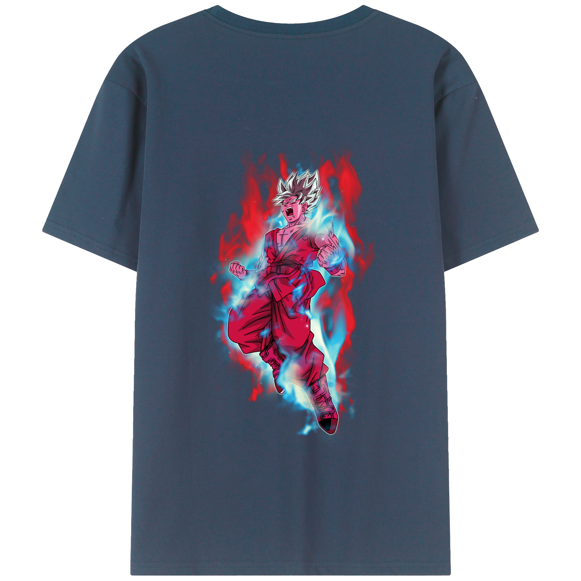 （画像用） ドラゴンボール 孫悟空（そん ごくう）Son Goku カカロット DRAGON BALL Kakarotto 綿100％ メンズ半袖Tシャツ（バックプリント） 通気性