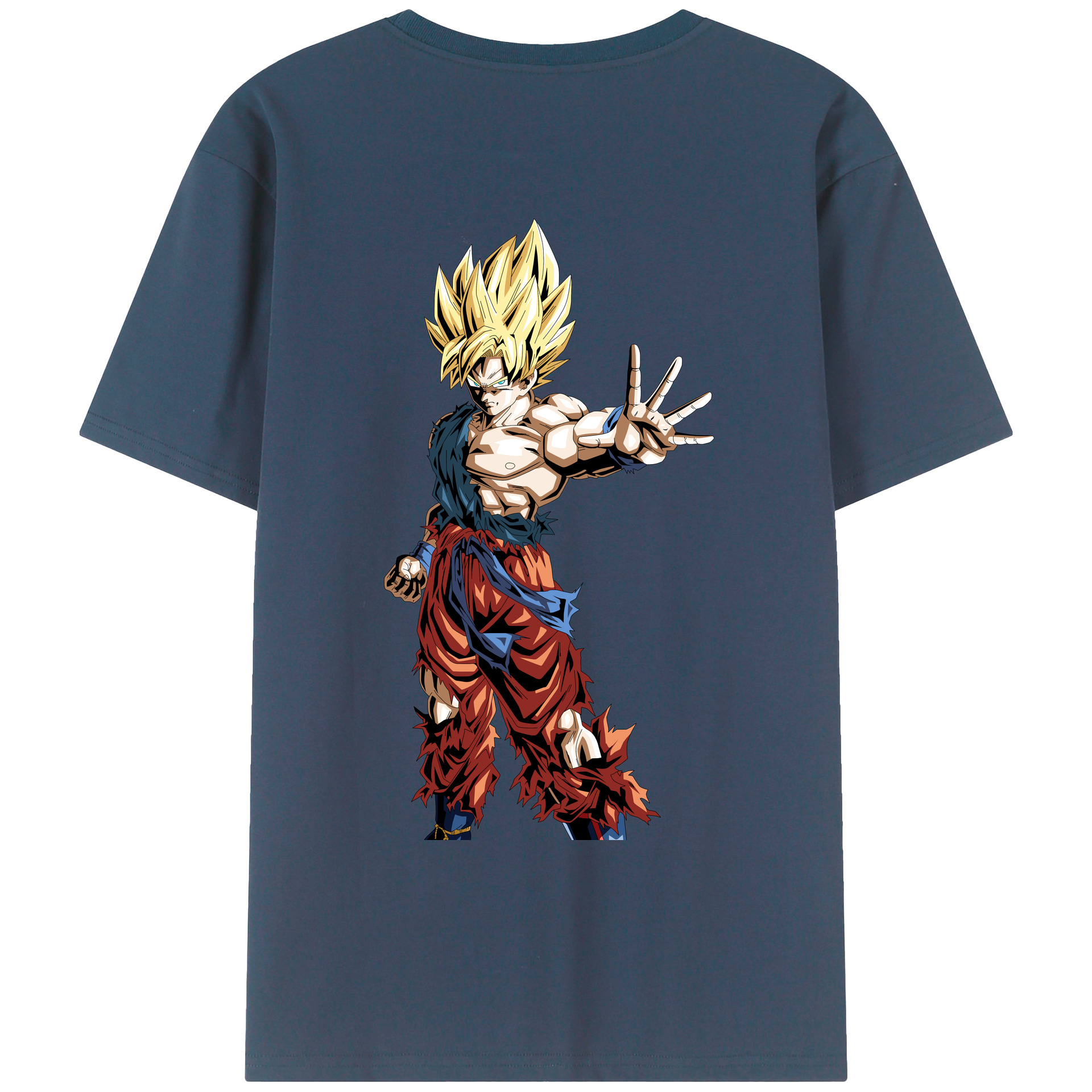 （画像用） ドラゴンボール 孫悟空（そん ごくう）Son Goku カカロット DRAGON BALL Kakarotto 綿100％ メンズ半袖Tシャツ（バックプリント） 通気性