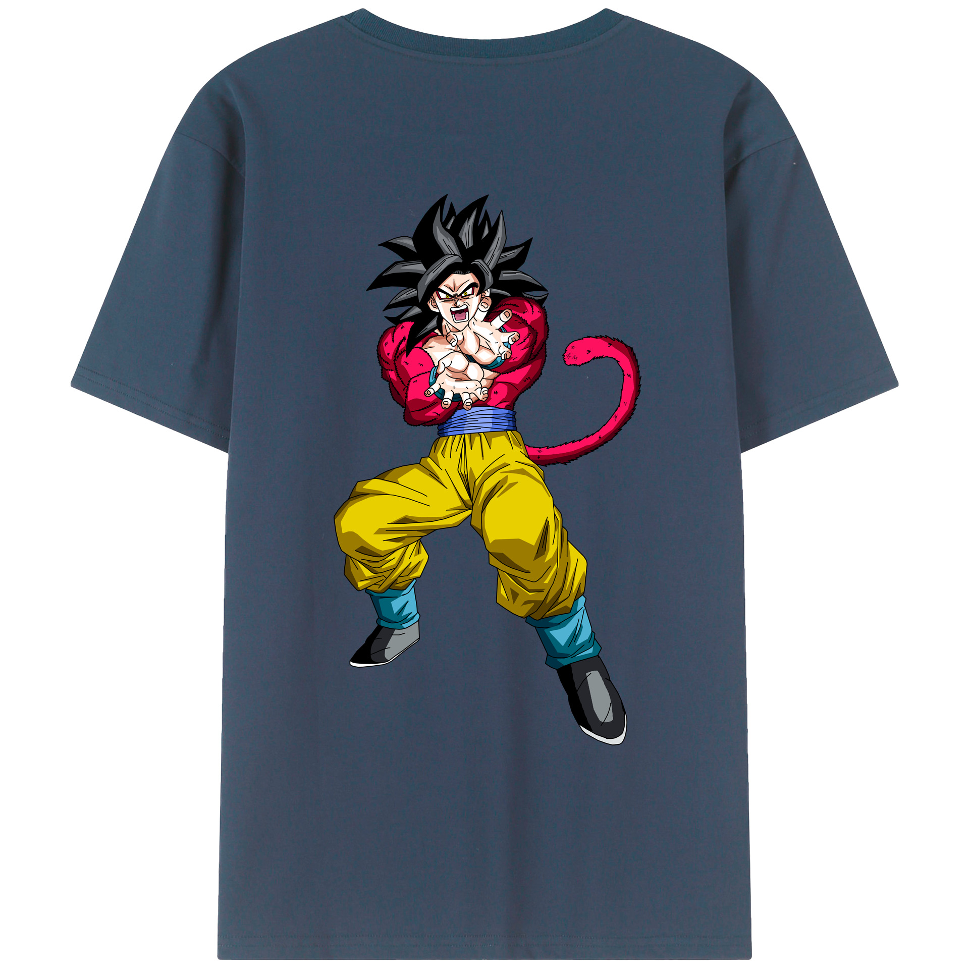 （画像用） ドラゴンボール 孫悟空（そん ごくう）Son Goku カカロット DRAGON BALL Kakarotto 綿100％ メンズ半袖Tシャツ（バックプリント） 通気性