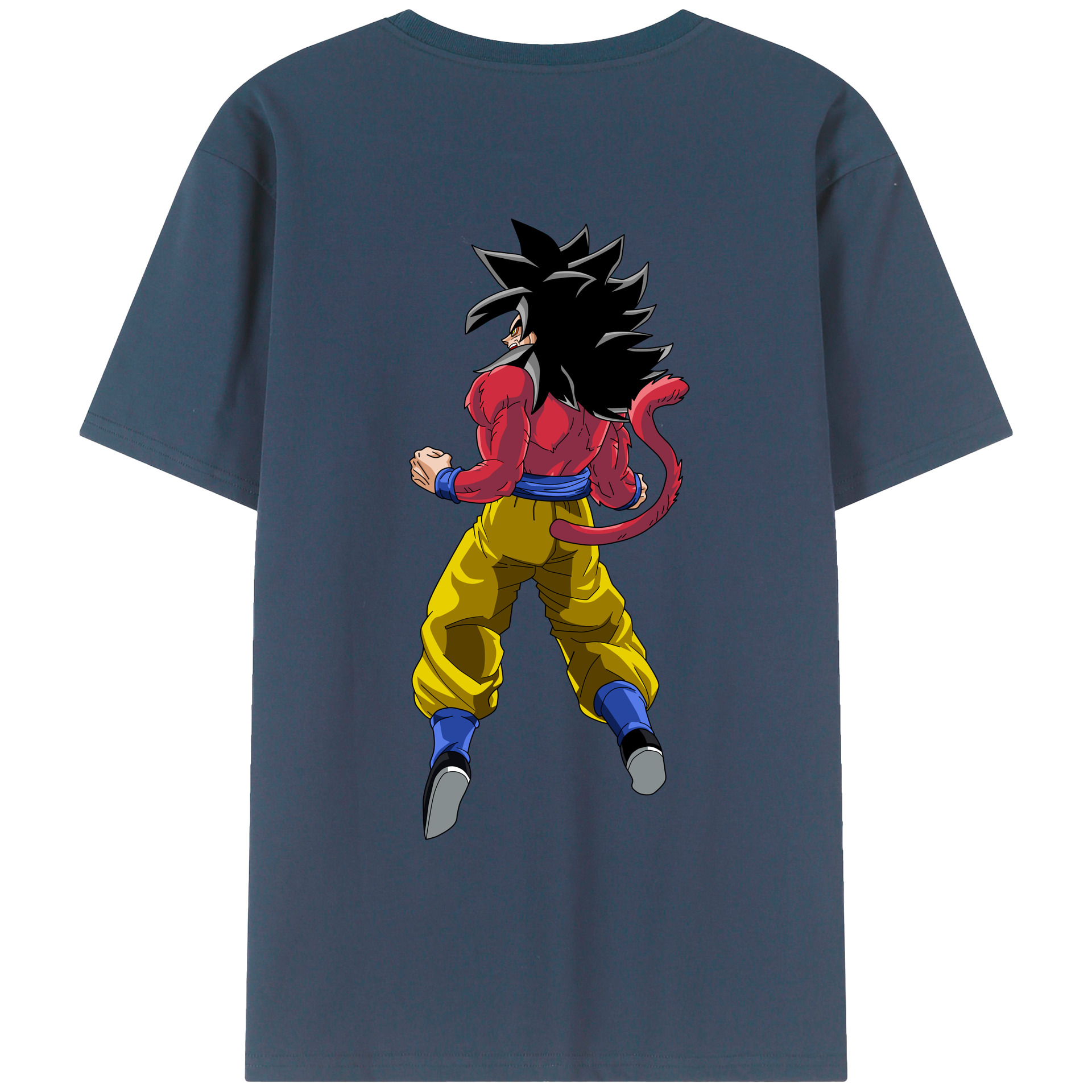 （画像用） ドラゴンボール 孫悟空（そん ごくう）Son Goku カカロット DRAGON BALL Kakarotto 綿100％ メンズ半袖Tシャツ（バックプリント） 通気性