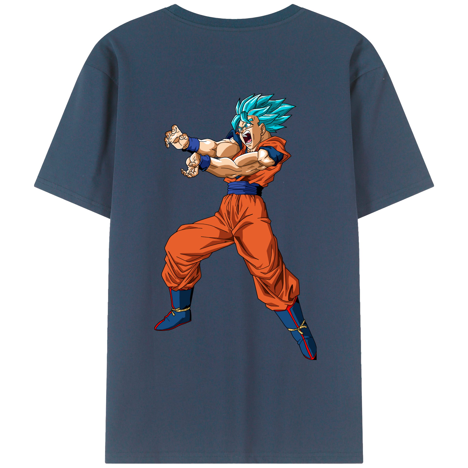 （画像用） ドラゴンボール 孫悟空（そん ごくう）Son Goku カカロット DRAGON BALL Kakarotto 綿100％ メンズ半袖Tシャツ（バックプリント） 通気性