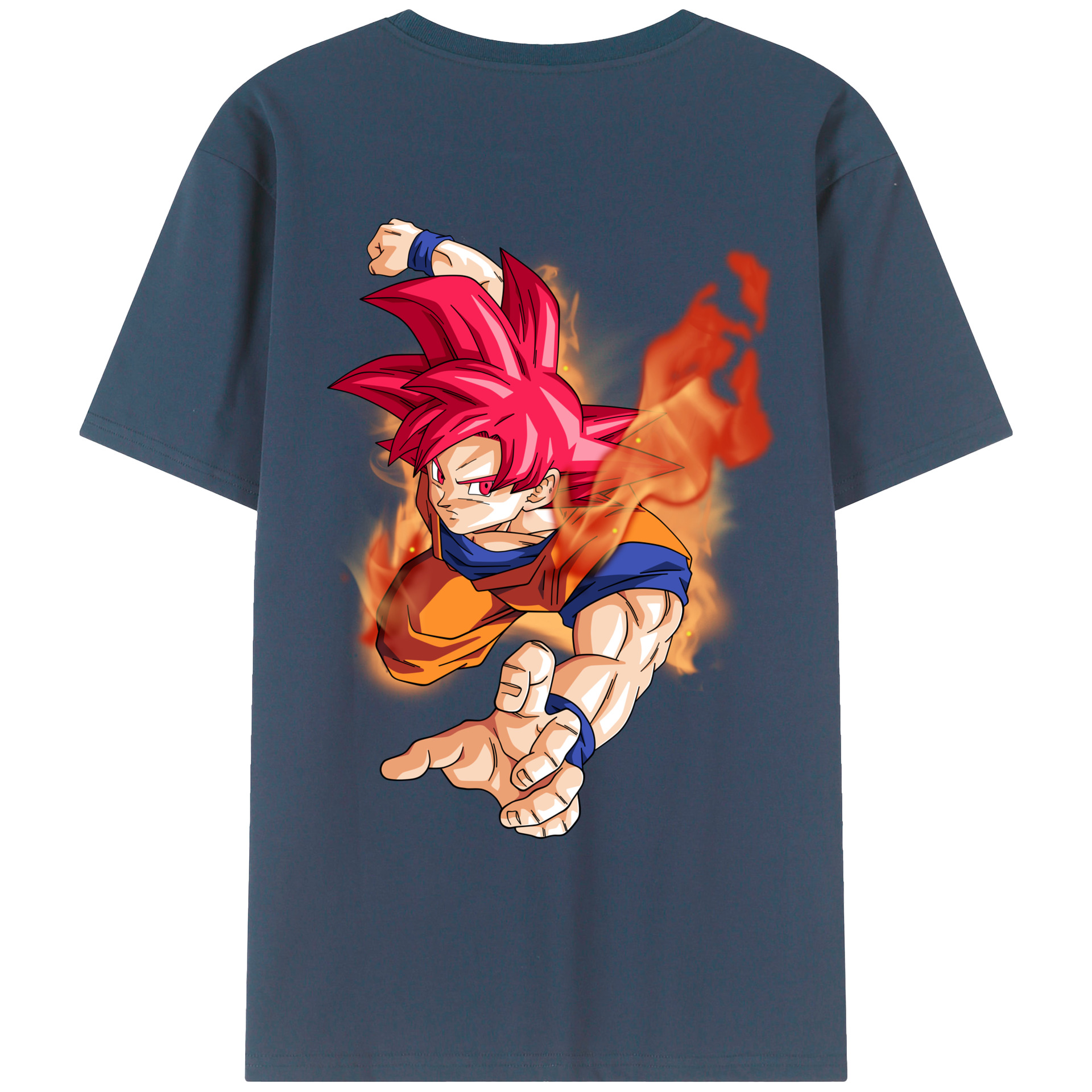 （画像用） ドラゴンボール 孫悟空（そん ごくう）Son Goku カカロット DRAGON BALL Kakarotto 綿100％ メンズ半袖Tシャツ（バックプリント） 通気性
