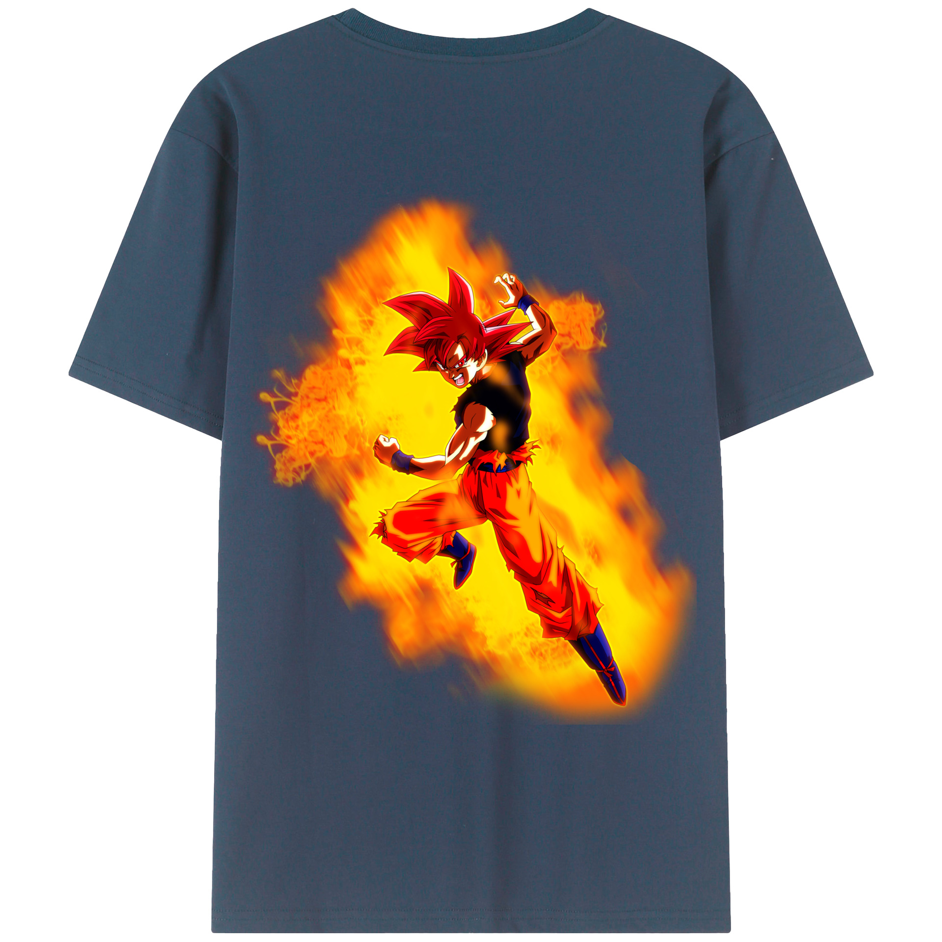 （画像用） ドラゴンボール 孫悟空（そん ごくう）Son Goku カカロット DRAGON BALL Kakarotto 綿100％ メンズ半袖Tシャツ（バックプリント） 通気性