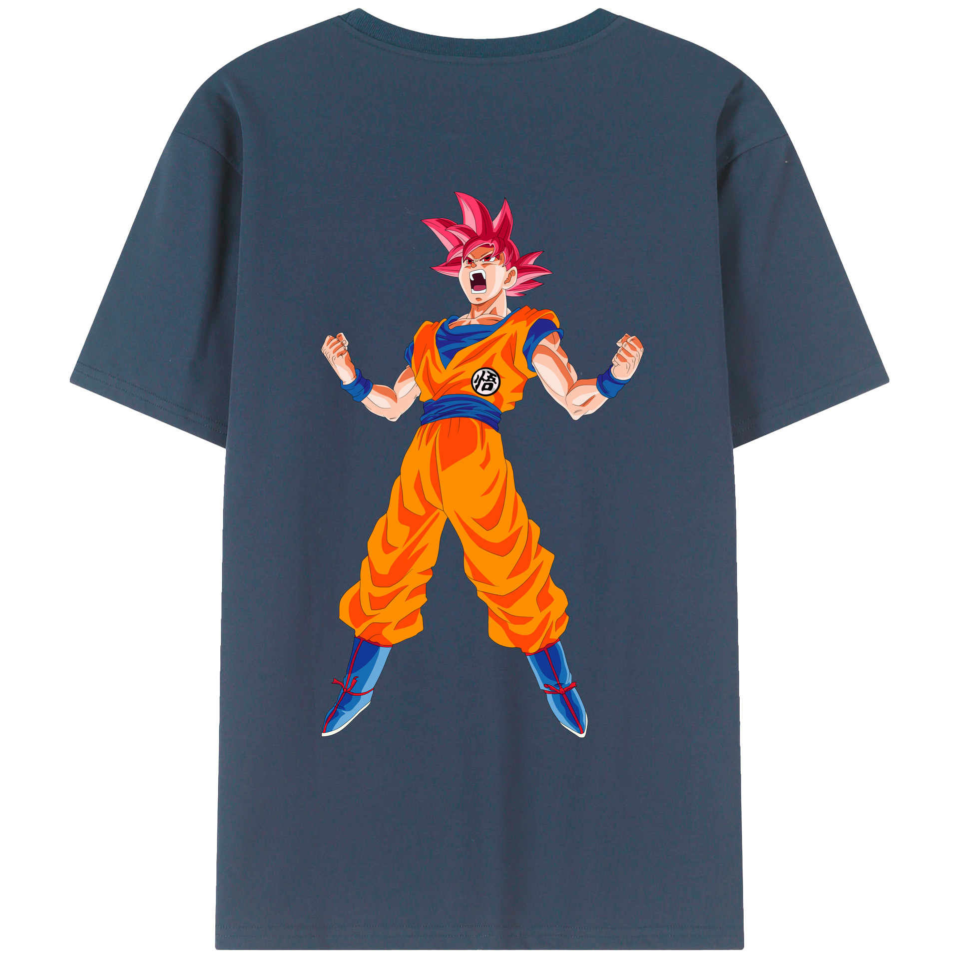 （画像用） ドラゴンボール 孫悟空（そん ごくう）Son Goku カカロット DRAGON BALL Kakarotto 綿100％ メンズ半袖Tシャツ（バックプリント） 通気性