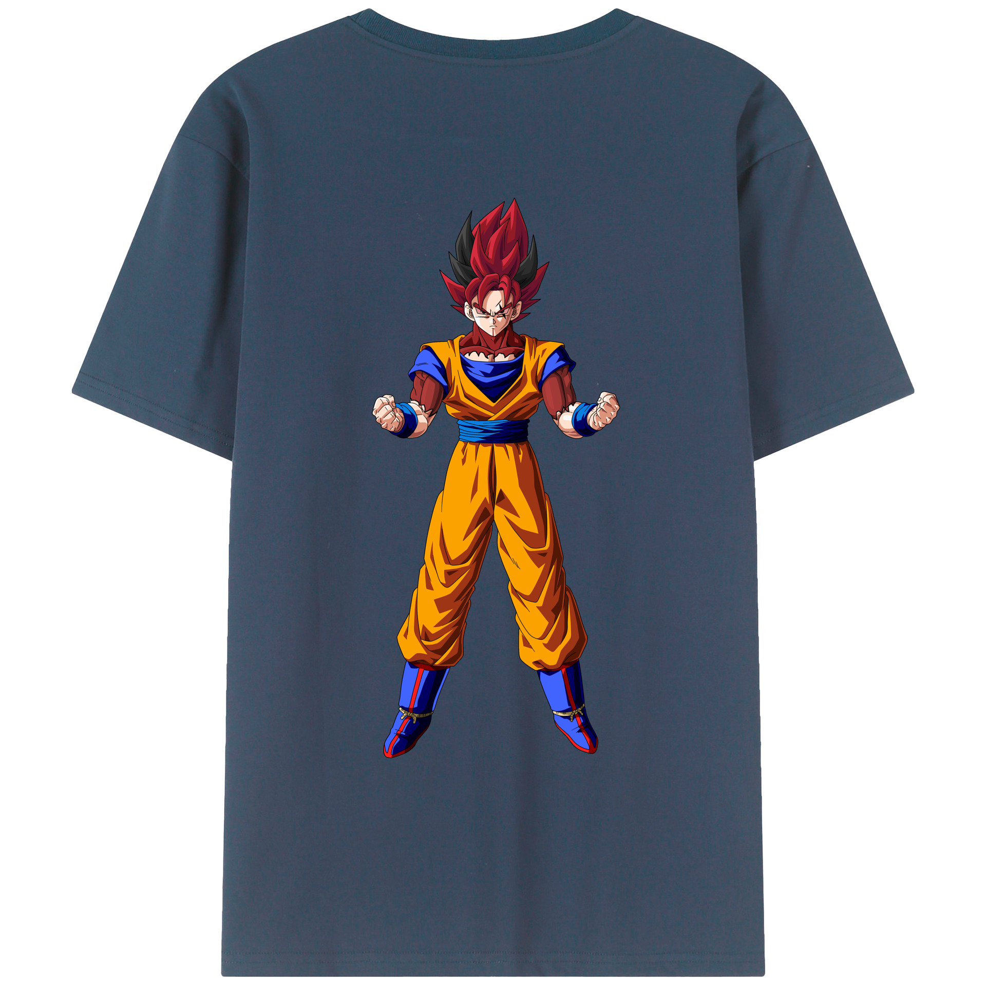 （画像用） ドラゴンボール 孫悟空（そん ごくう）Son Goku カカロット DRAGON BALL Kakarotto 綿100％ メンズ半袖Tシャツ（バックプリント） 通気性