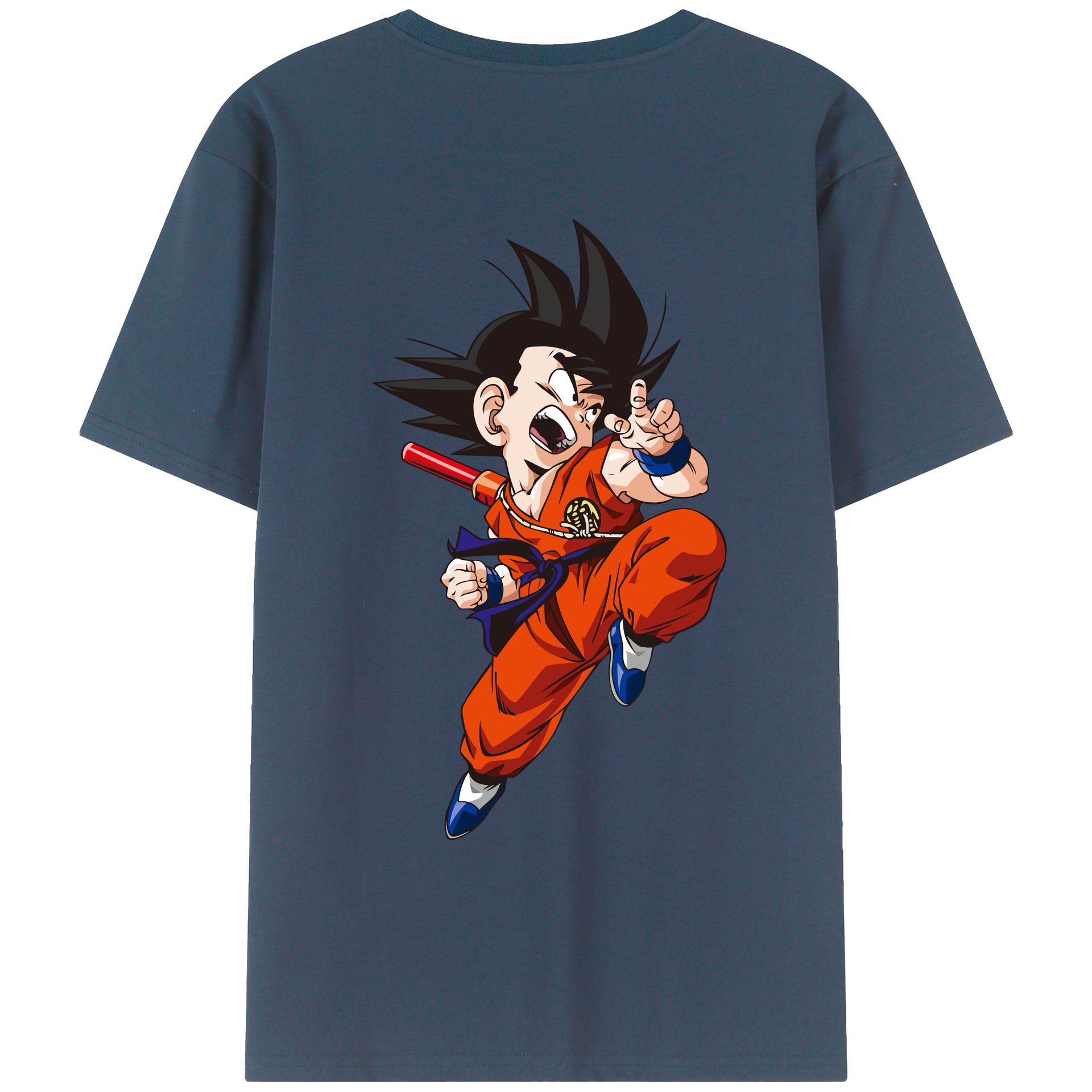 （画像用） ドラゴンボール 孫悟空（そん ごくう）Son Goku カカロット DRAGON BALL Kakarotto 綿100％ メンズ半袖Tシャツ（バックプリント） 通気性