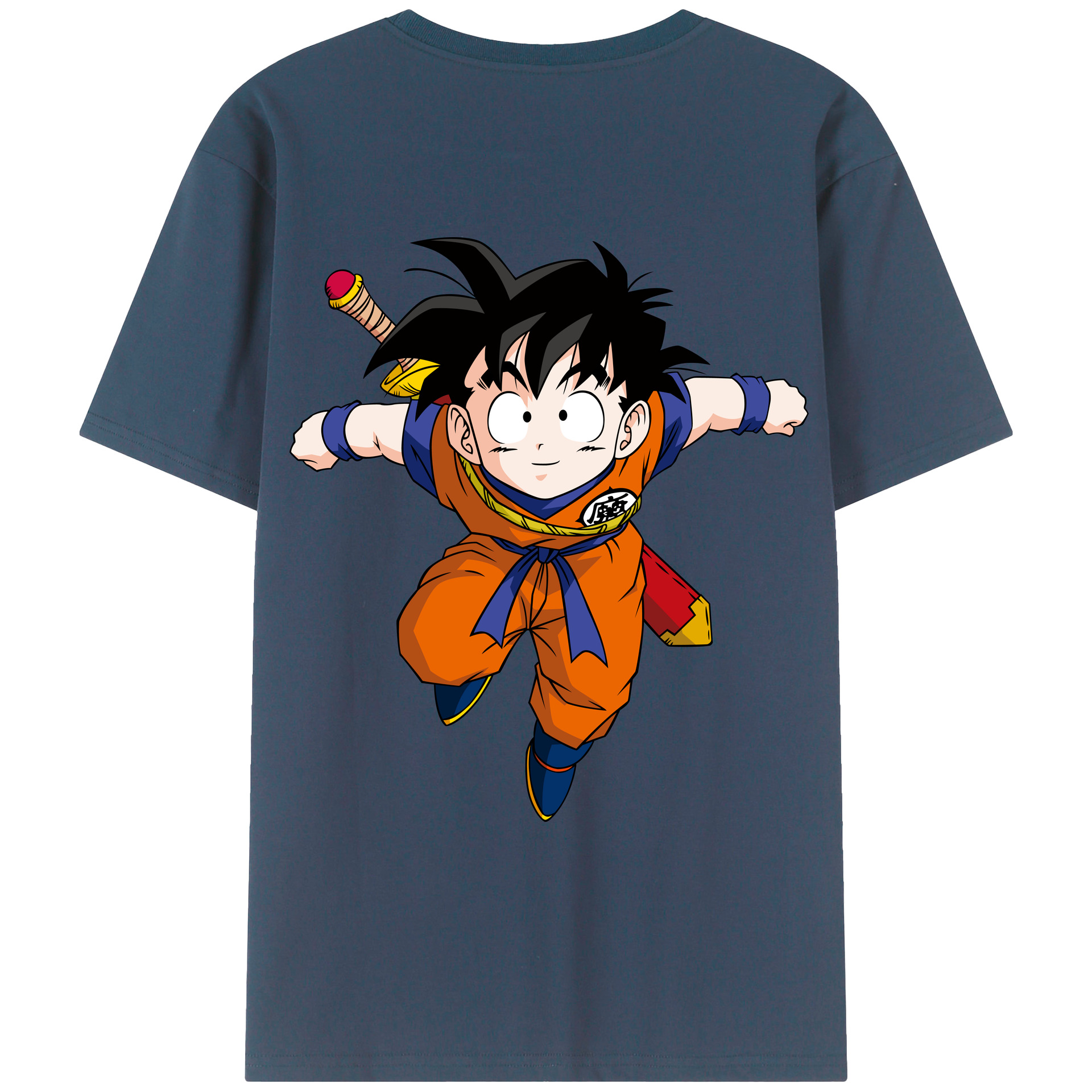 （画像用） ドラゴンボール 孫悟空（そん ごくう）Son Goku カカロット DRAGON BALL Kakarotto 綿100％ メンズ半袖Tシャツ（バックプリント） 通気性