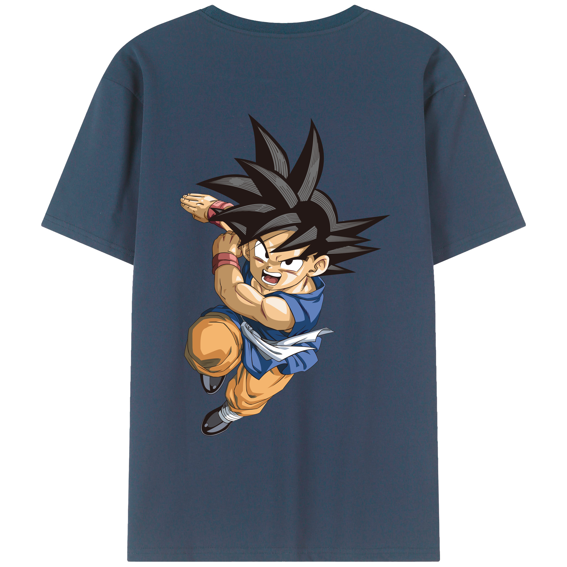 （画像用） ドラゴンボール 孫悟空（そん ごくう）Son Goku カカロット DRAGON BALL Kakarotto 綿100％ メンズ半袖Tシャツ（バックプリント） 通気性