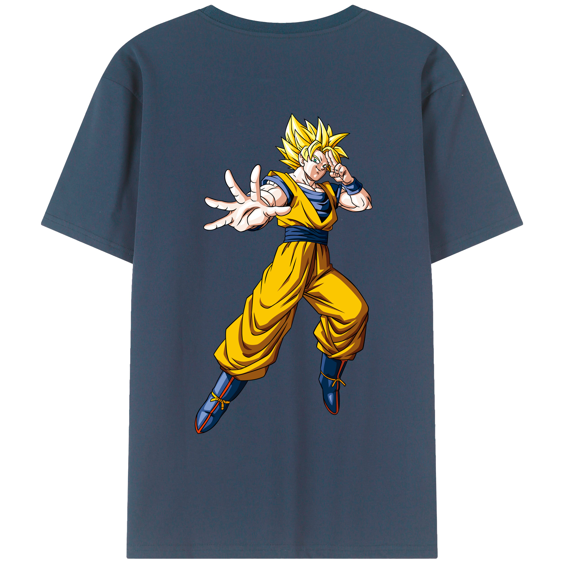 （画像用） ドラゴンボール 孫悟空（そん ごくう）Son Goku カカロット DRAGON BALL Kakarotto 綿100％ メンズ半袖Tシャツ（バックプリント） 通気性