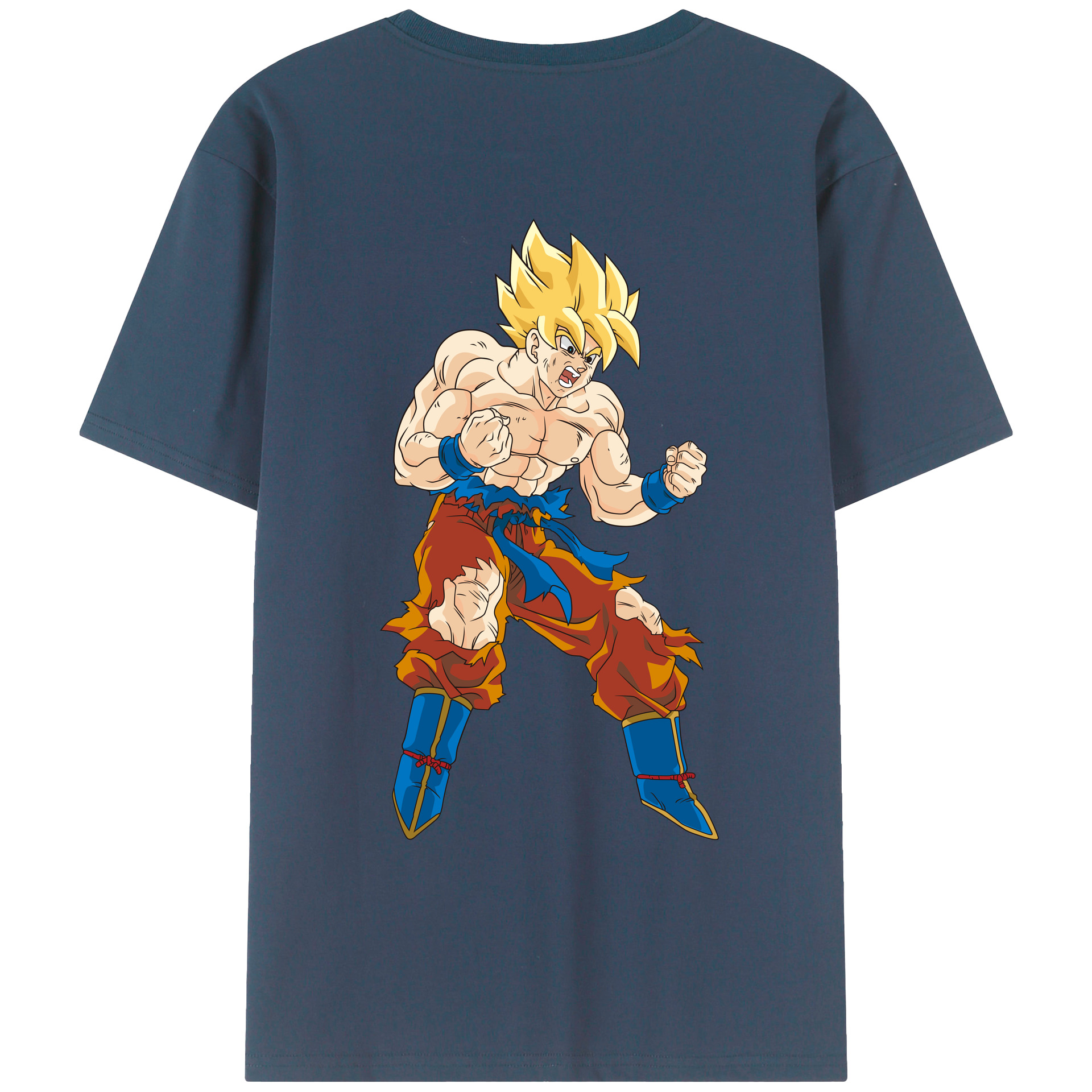 （画像用） ドラゴンボール 孫悟空（そん ごくう）Son Goku カカロット DRAGON BALL Kakarotto 綿100％ メンズ半袖Tシャツ（バックプリント） 通気性
