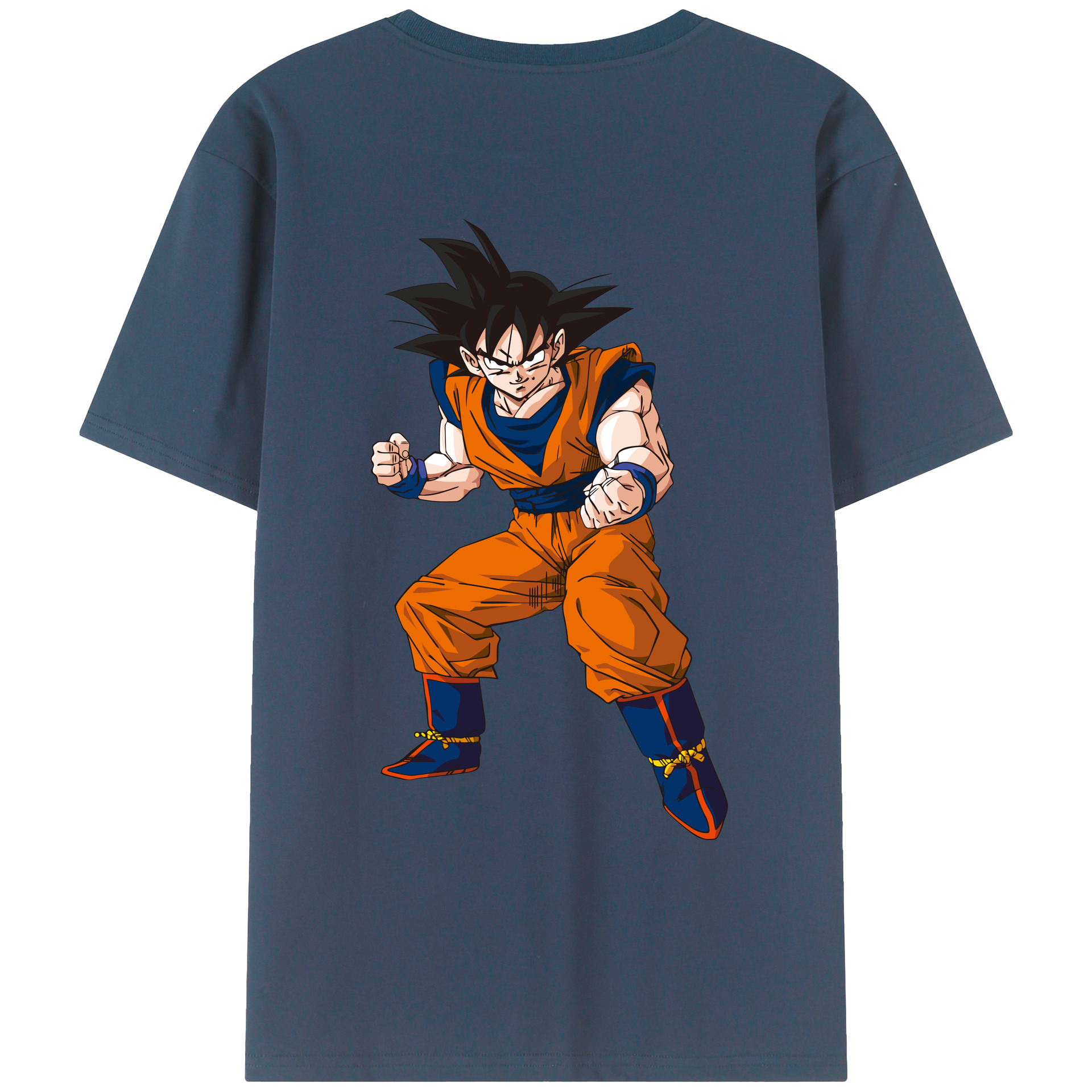 （画像用） ドラゴンボール 孫悟空（そん ごくう）Son Goku カカロット DRAGON BALL Kakarotto 綿100％ メンズ半袖Tシャツ（バックプリント） 通気性