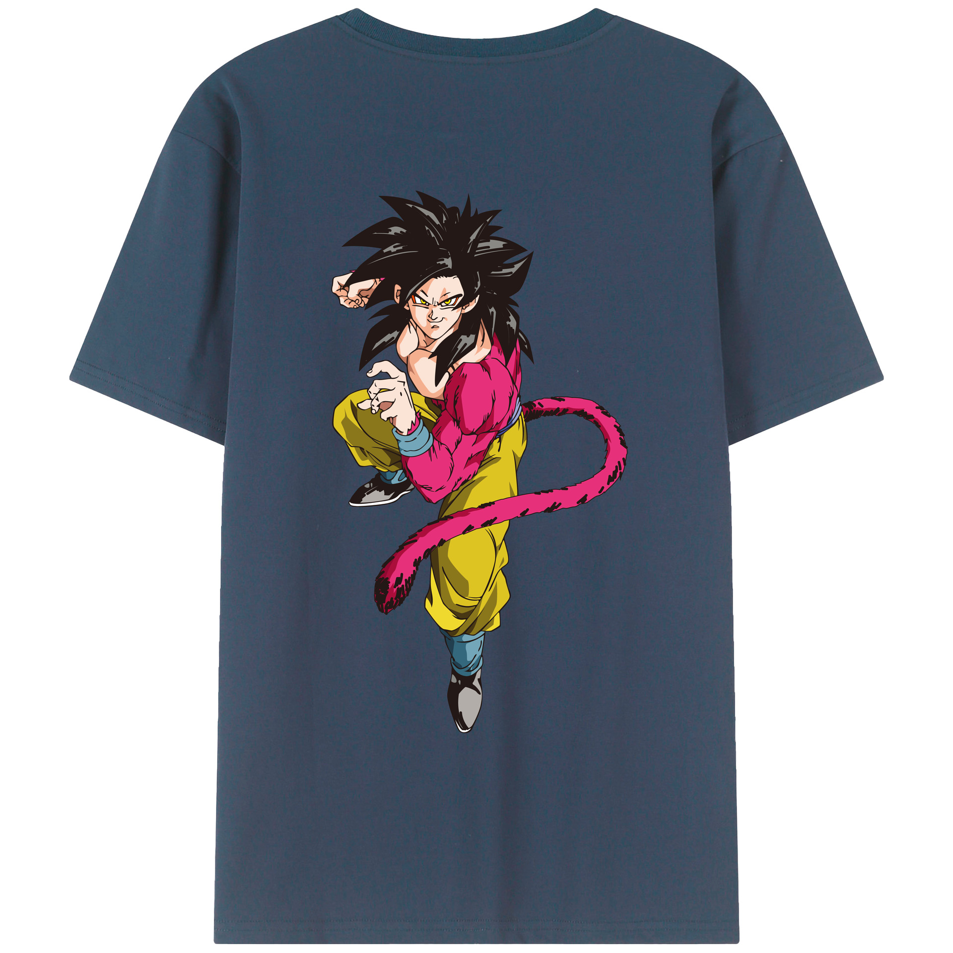 （画像用） ドラゴンボール 孫悟空（そん ごくう）Son Goku カカロット DRAGON BALL Kakarotto 綿100％ メンズ半袖Tシャツ（バックプリント） 通気性