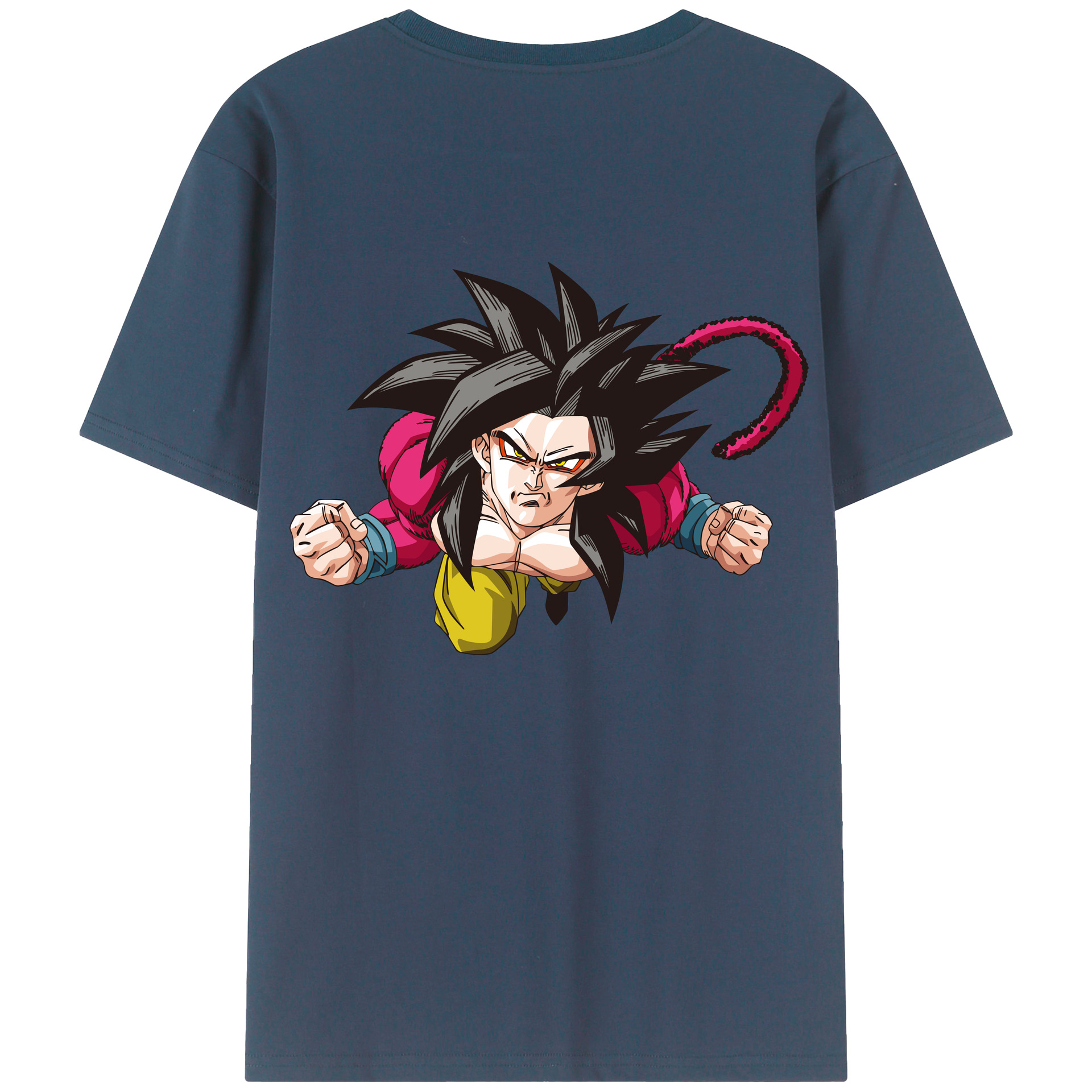 （画像用） ドラゴンボール 孫悟空（そん ごくう）Son Goku カカロット DRAGON BALL Kakarotto 綿100％ メンズ半袖Tシャツ（バックプリント） 通気性
