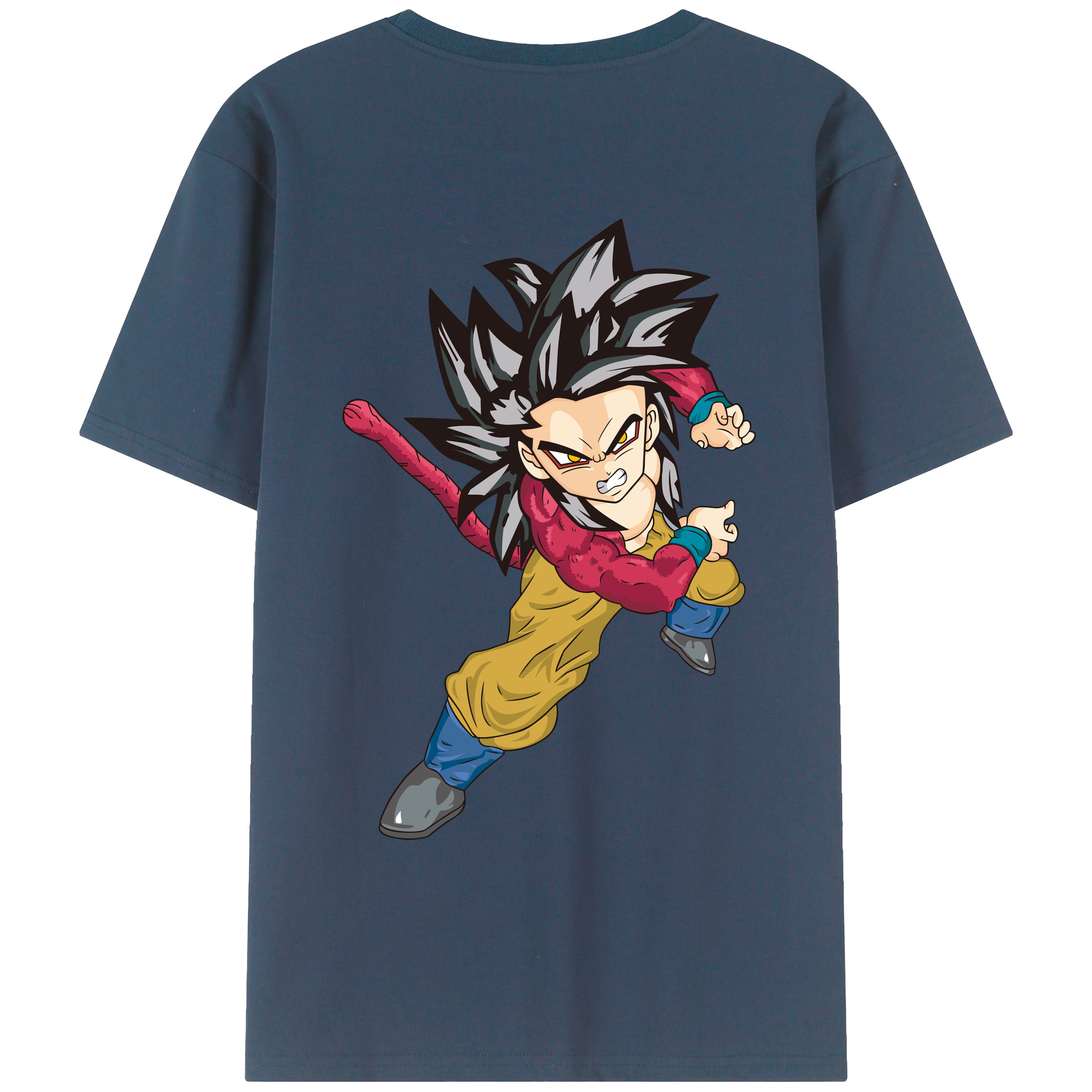 （画像用） ドラゴンボール 孫悟空（そん ごくう）Son Goku カカロット DRAGON BALL Kakarotto 綿100％ メンズ半袖Tシャツ（バックプリント） 通気性