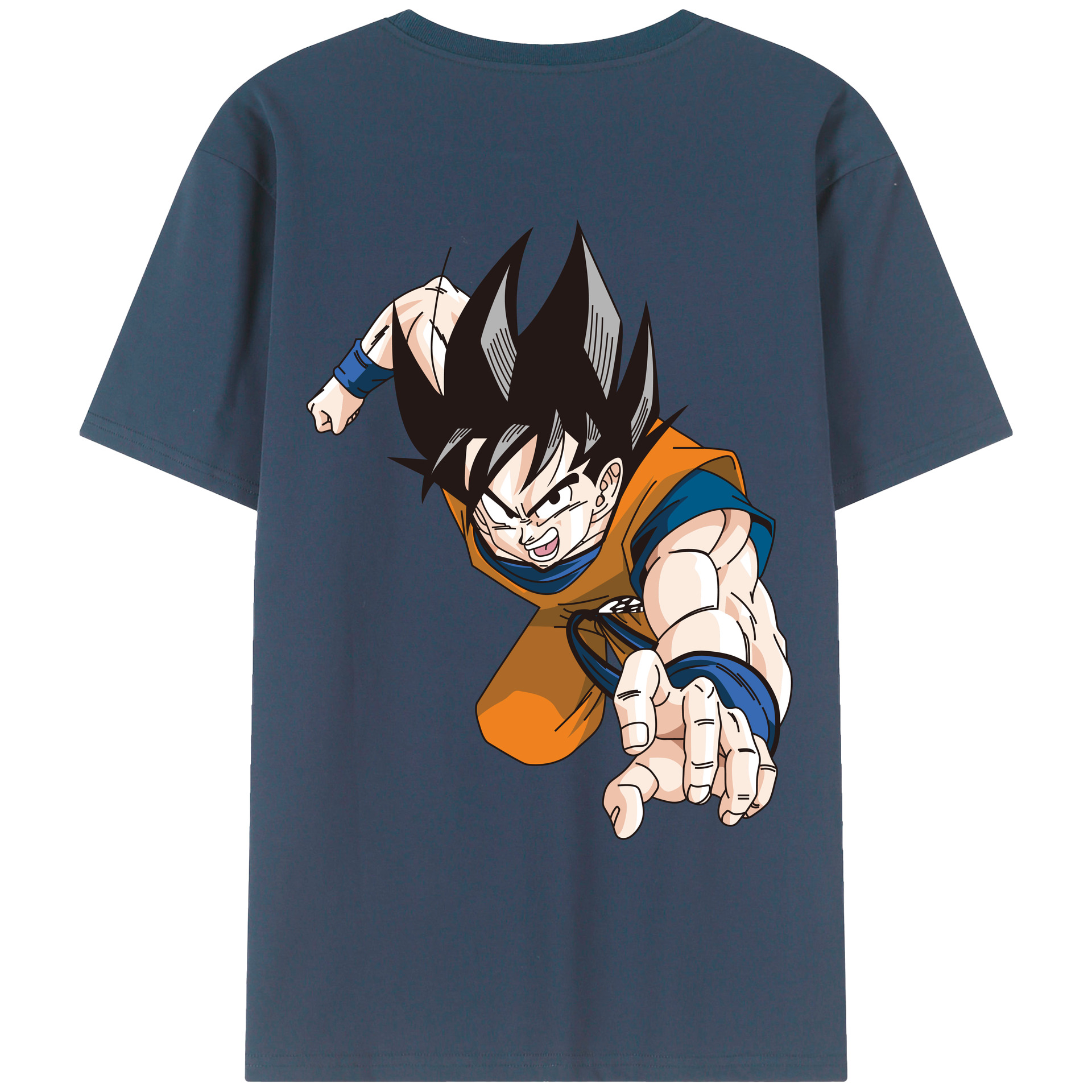 （画像用） ドラゴンボール 孫悟空（そん ごくう）Son Goku カカロット DRAGON BALL Kakarotto 綿100％ メンズ半袖Tシャツ（バックプリント） 通気性