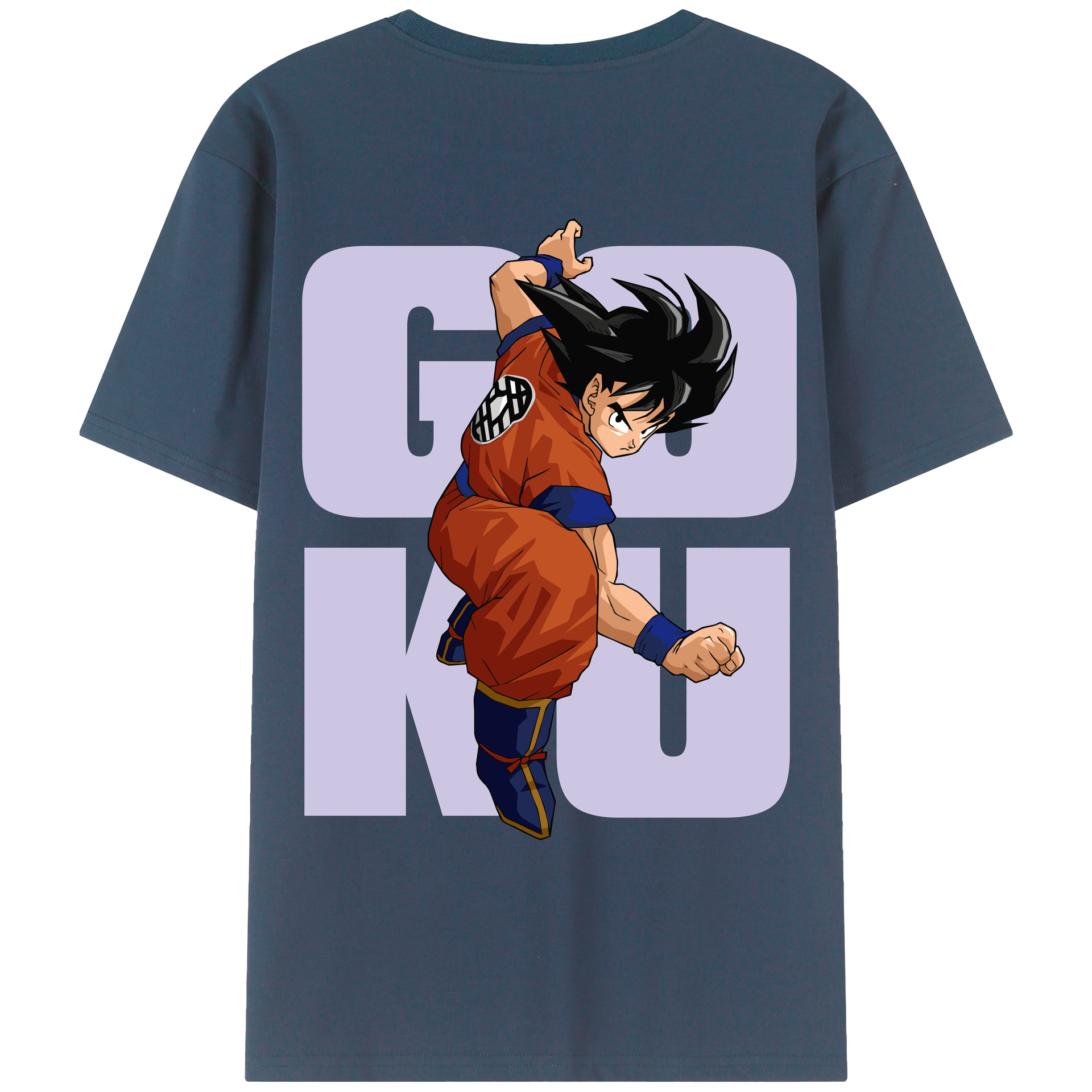 （画像用） ドラゴンボール 孫悟空（そん ごくう）Son Goku カカロット DRAGON BALL Kakarotto 綿100％ メンズ半袖Tシャツ（バックプリント） 通気性