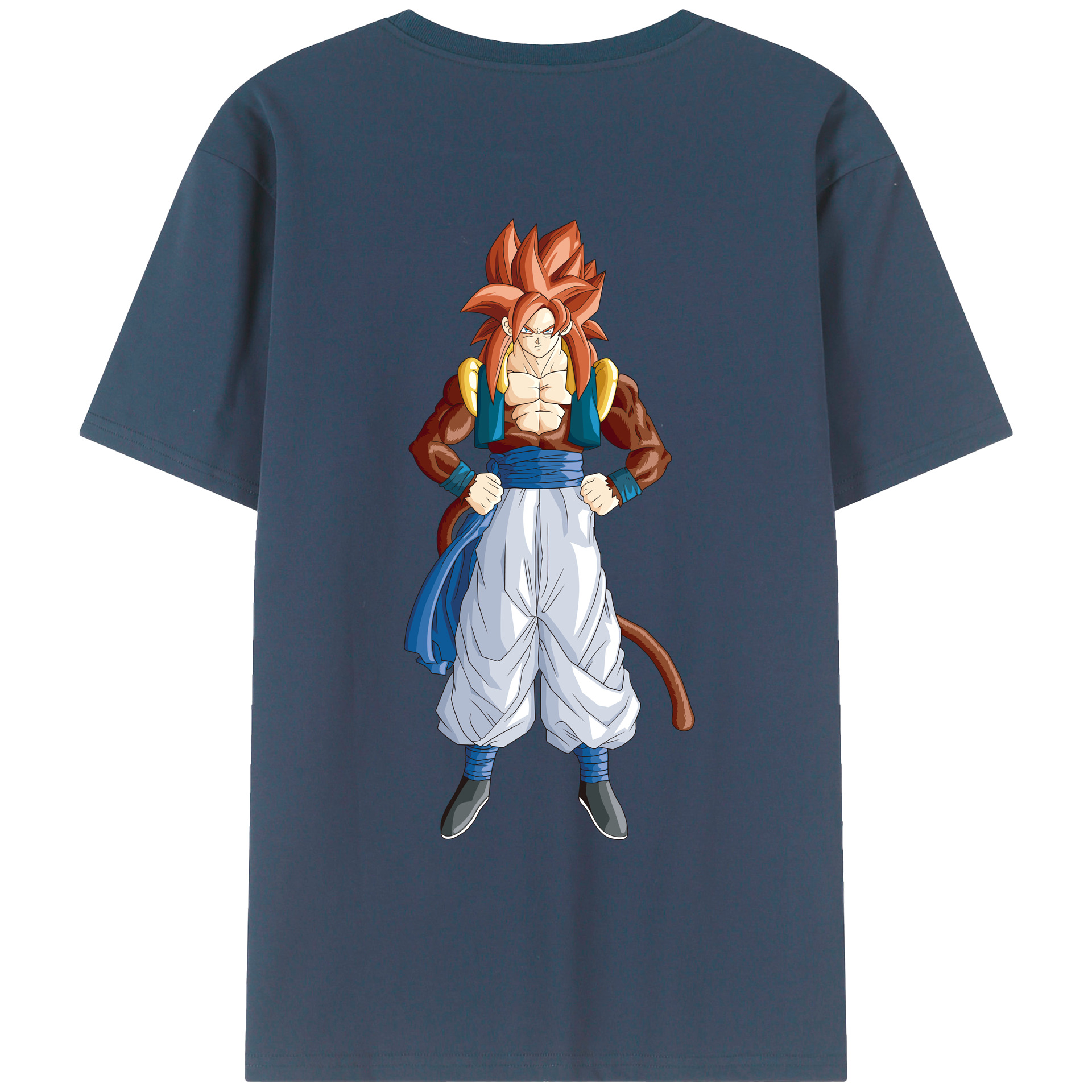 （画像用） ドラゴンボール 孫悟空（そん ごくう）Son Goku カカロット DRAGON BALL Kakarotto 綿100％ メンズ半袖Tシャツ（バックプリント） 通気性