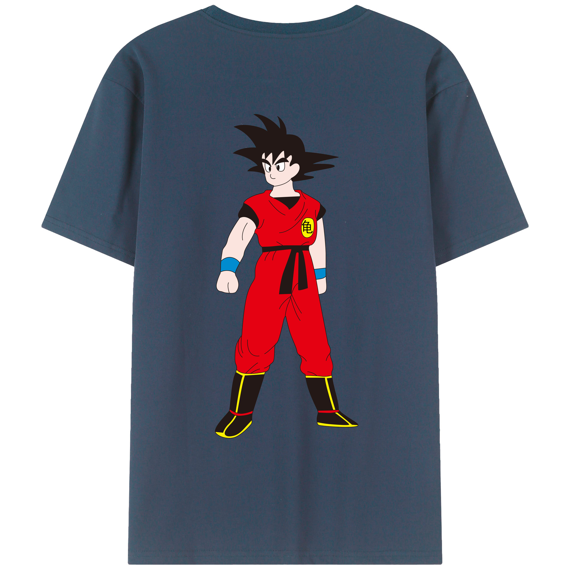 （画像用） ドラゴンボール 孫悟空（そん ごくう）Son Goku カカロット DRAGON BALL Kakarotto 綿100％ メンズ半袖Tシャツ（バックプリント） 通気性