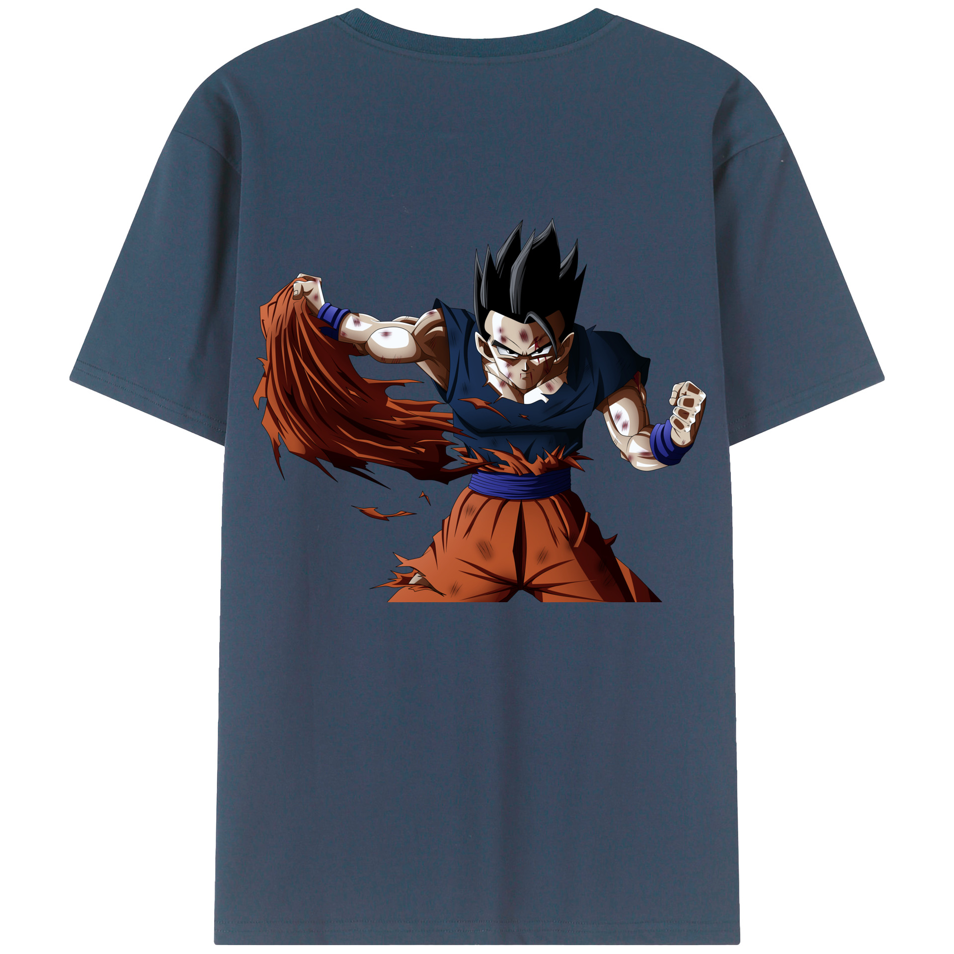 （画像用） ドラゴンボール ベジータ四世（Bejīta Yonsei）DRAGON BALL Vegeta IV 綿100％ メンズ半袖Tシャツ（バックプリント） 通気性