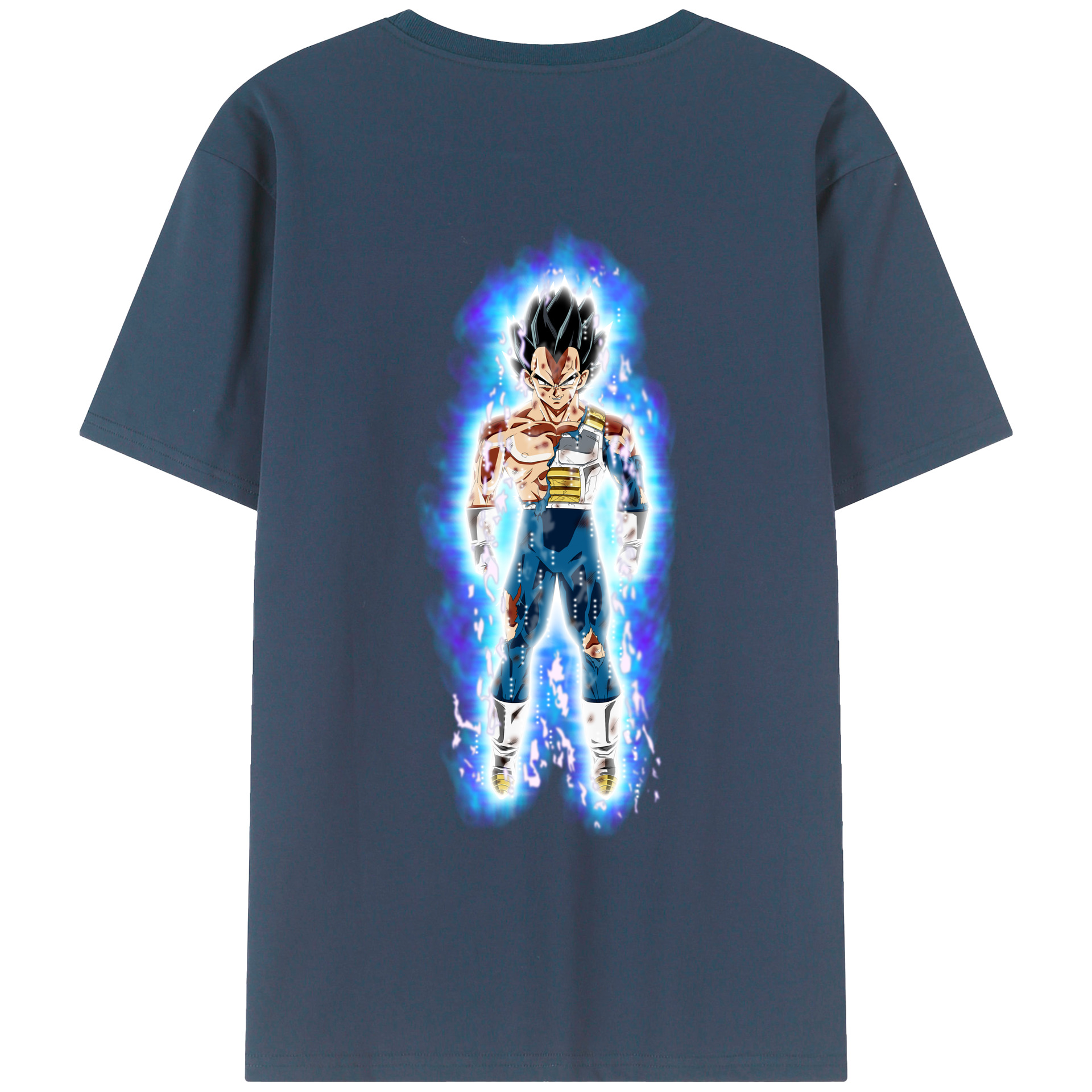 （画像用） ドラゴンボール ベジータ四世（Bejīta Yonsei）DRAGON BALL Vegeta IV 綿100％ メンズ半袖Tシャツ（バックプリント） 通気性