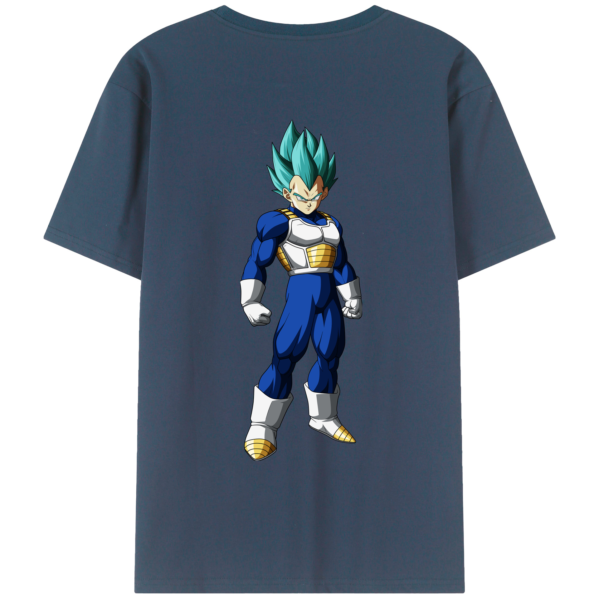 （画像用） ドラゴンボール ベジータ四世（Bejīta Yonsei）DRAGON BALL Vegeta IV 綿100％ メンズ半袖Tシャツ（バックプリント） 通気性