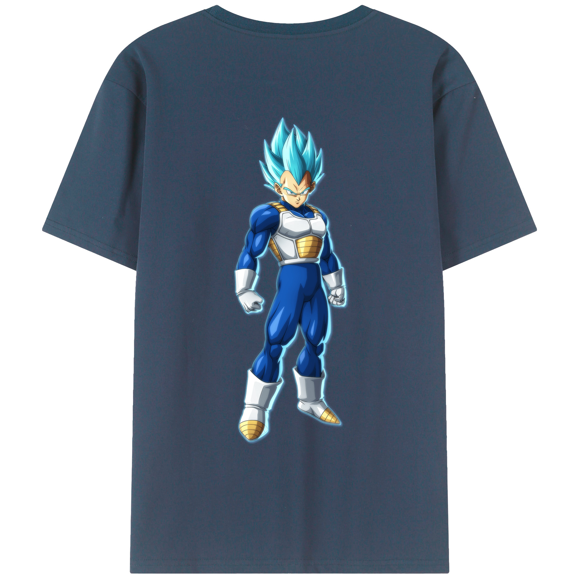 （画像用） ドラゴンボール ベジータ四世（Bejīta Yonsei）DRAGON BALL Vegeta IV 綿100％ メンズ半袖Tシャツ（バックプリント） 通気性