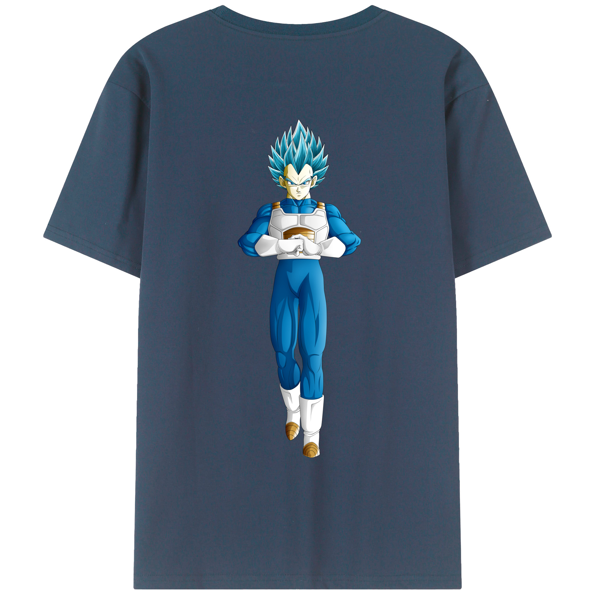 （画像用） ドラゴンボール ベジータ四世（Bejīta Yonsei）DRAGON BALL Vegeta IV 綿100％ メンズ半袖Tシャツ（バックプリント） 通気性